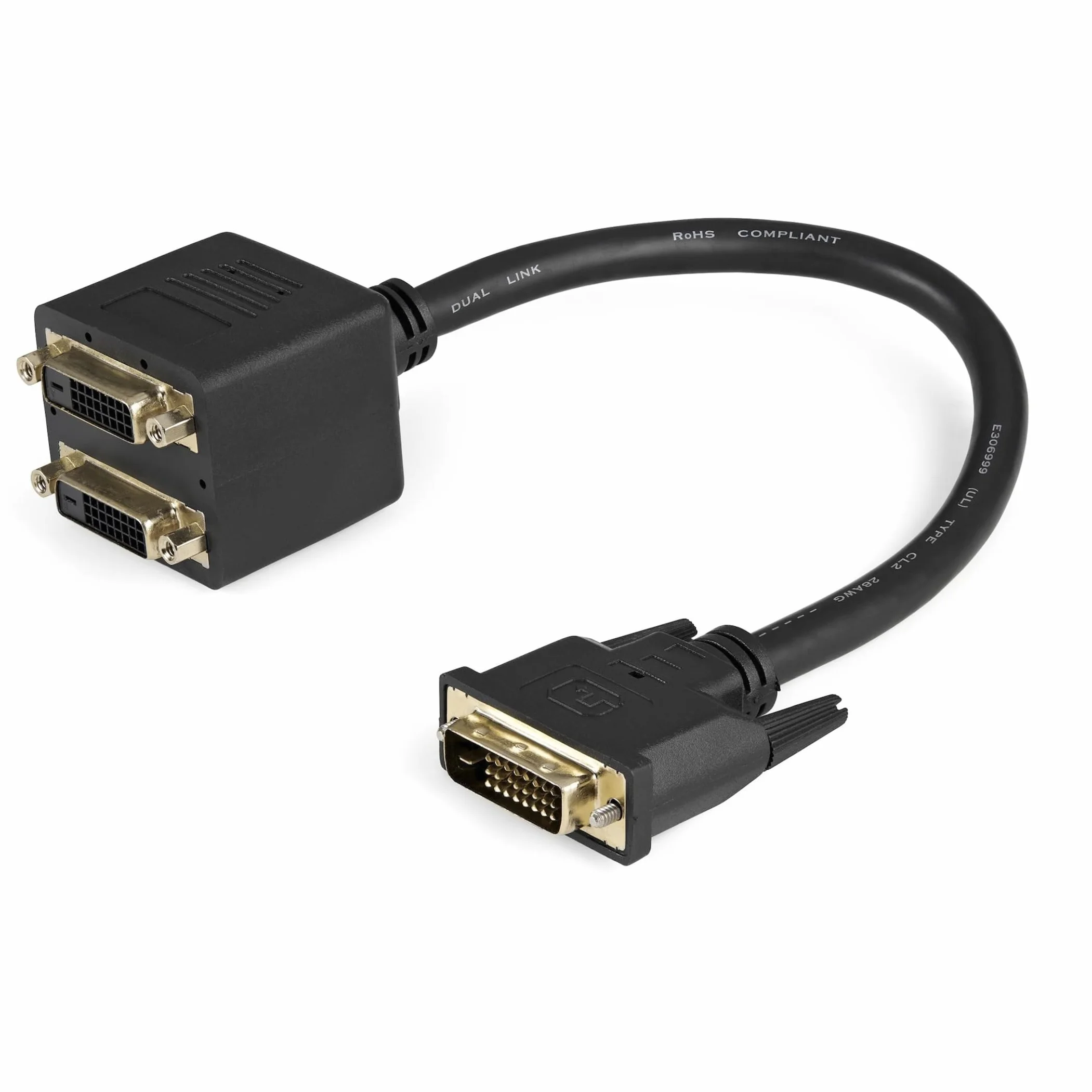 StarTech 1 feet DVI-D to 2x DVI-D Digital Video Splitter Cable - M/F