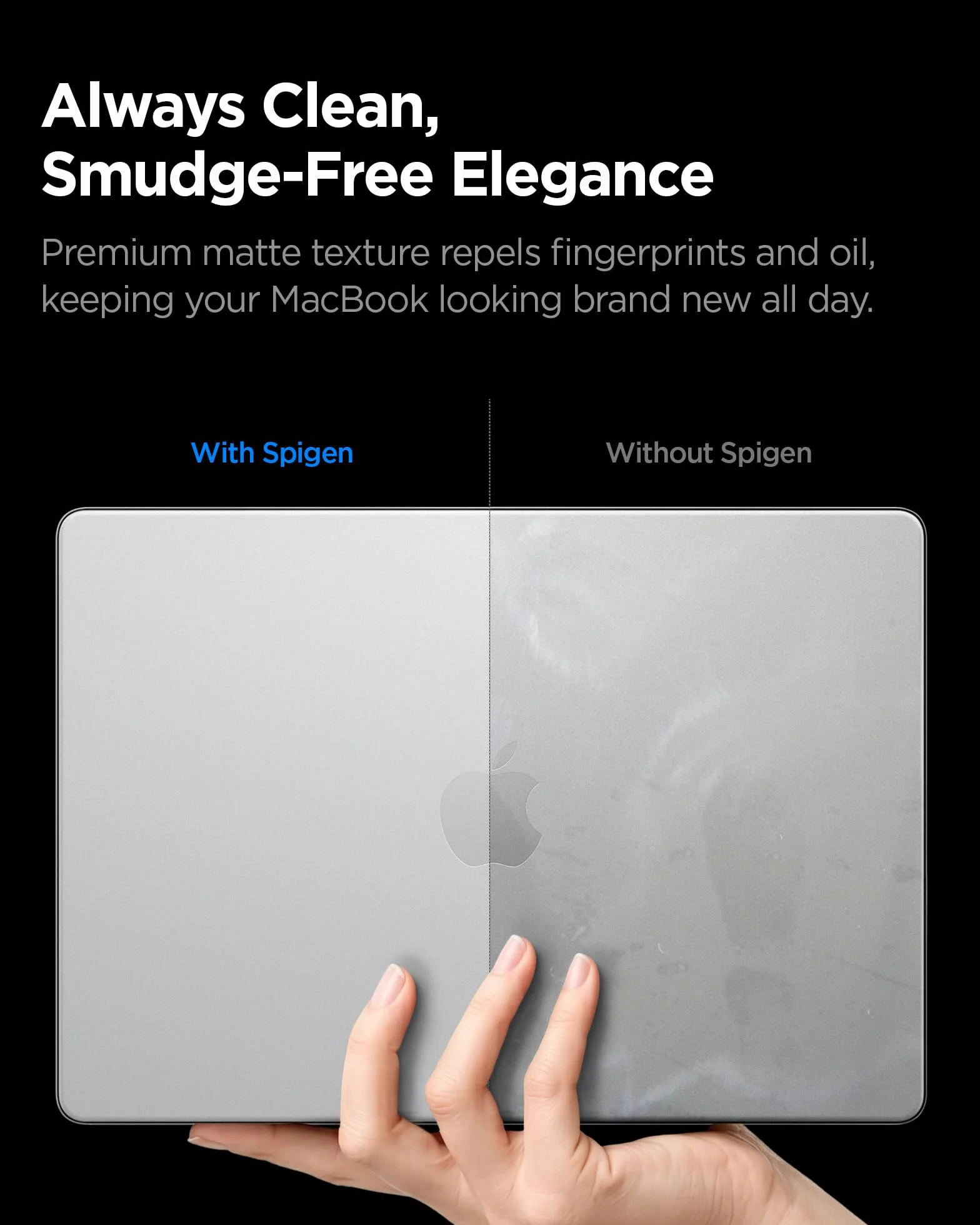 Spigen Air Skin Coque Compatible avec MacBook Pro 14 M5 Pro/M5 Max(2026), M5(2025), M4/M3/M2/M1/Pro/Max (2024/23/21) étui Rigide translucide Transparent - Transparent Givré