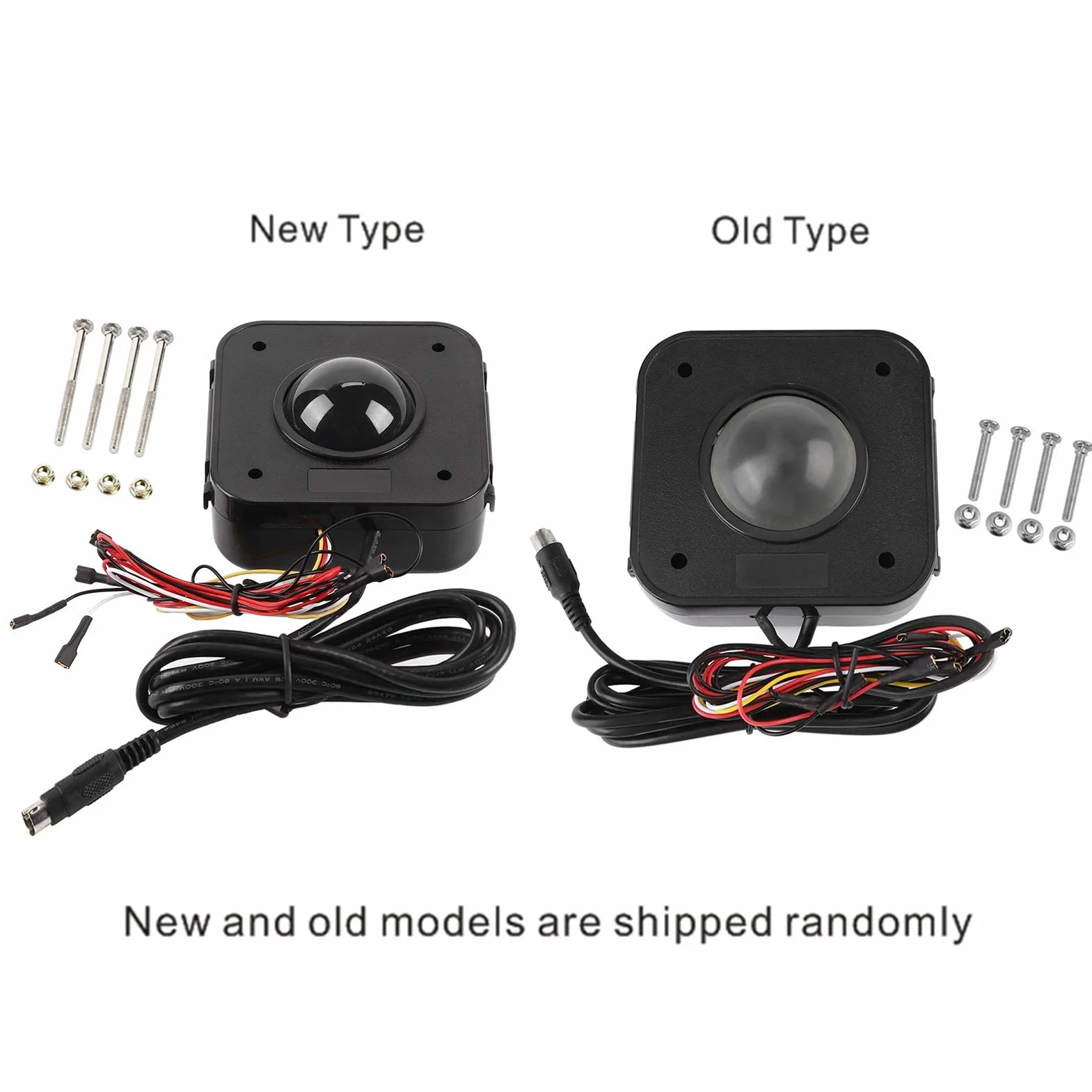 WANGCL Connecteur PCB rond de 4,5 cm pour souris PS/2 à LED, boule de commande filaire USB pour arcade