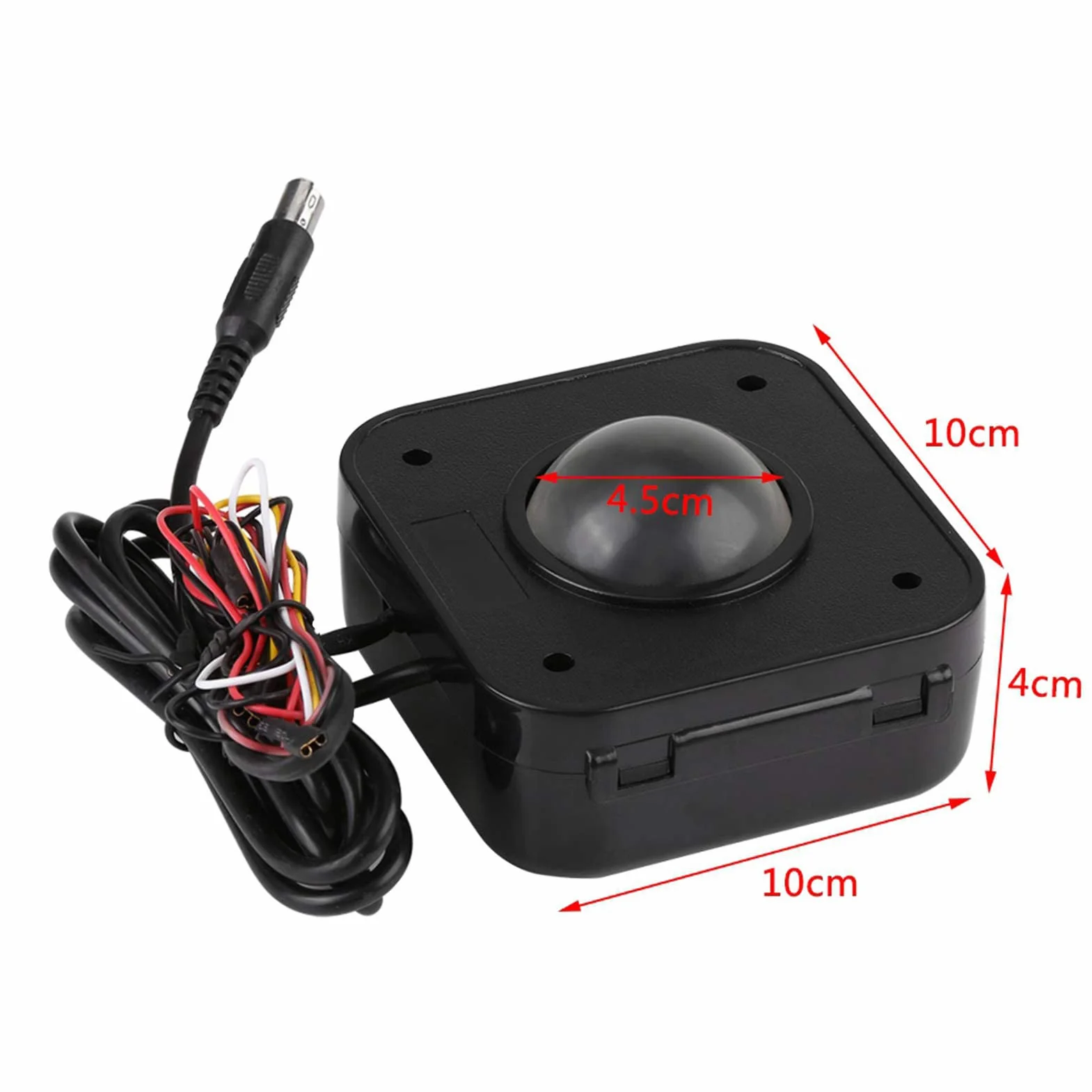 WANGCL Connecteur PCB rond de 4,5 cm pour souris PS/2 à LED, boule de commande filaire USB pour arcade