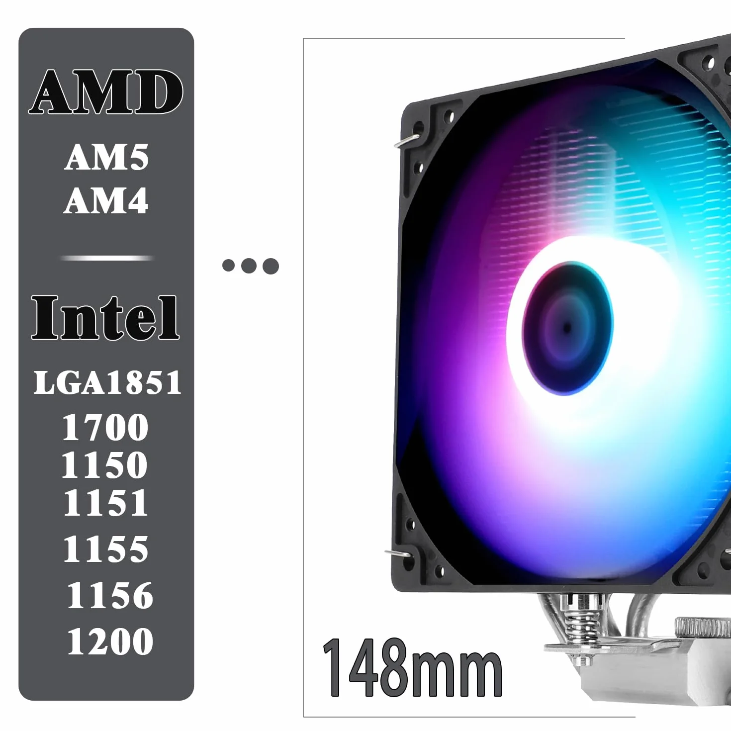 TR-Thermalright Assassin X 120R SE ARGB Refroidisseur de CPU - 4 Caloducs, Ventilateur Silencieux 120 mm, pour AMD AM4/AM5, Intel LGA1851/1700/115x/1200, Refroidisseur pour PC