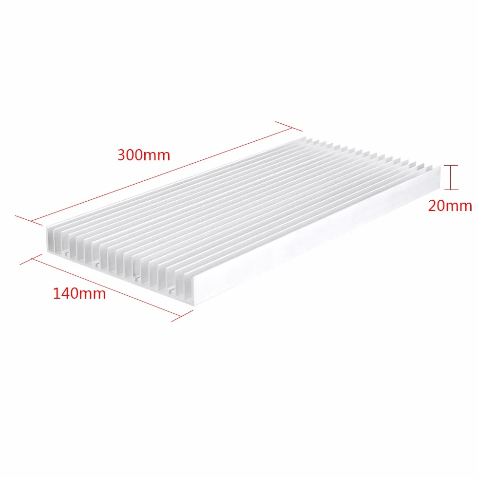 Dissipateur Thermique en Aluminium, Dissipateur Thermique De Refroidissement 300 * 140 * 20MM pour Lumière LED Haute Puissance