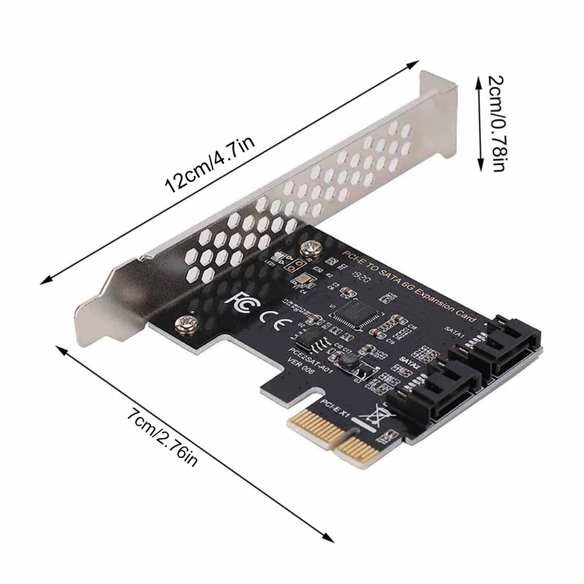Cartes PCI-E Cartes d'extension PCI Express vers SATA 3.0 SATA III 6 Gbit/s à 2 Ports Carte d'extension de Carte contrôleur