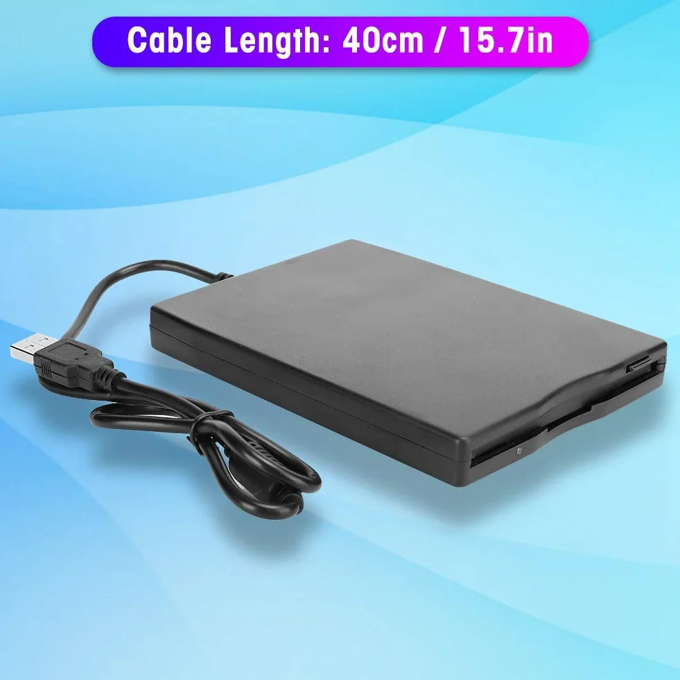 ciciglow Lecteur de Disquette USB Portable 3,5 Pouces Lecteur de Disquette Disque de Lecteur de Disquette Externe USB Ultra-Mince pour Windows 10/7 / Vista/Win 8 / XP/ME / 2000 / SE / 98