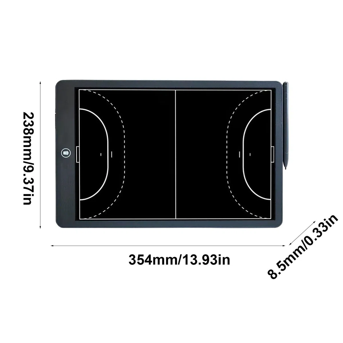 Tablette de dessin LCD | Tableau tactique de handball de 40,6 cm – Bloc d'écriture LCD sans papier – Équipement d'entraînement à l'eau – Tablette d'écriture LCD pour handball, stratégie