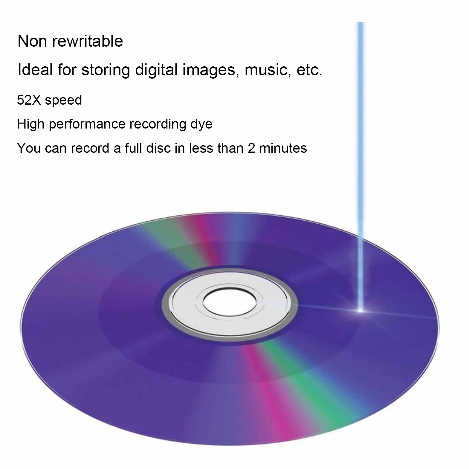 CD Vierges pour Graver de la Musique, Disques R 52 X 730 Mo, Enregistrement Haute Performance, Compatibles avec la Plupart des Lecteurs, Parfaits pour Stocker