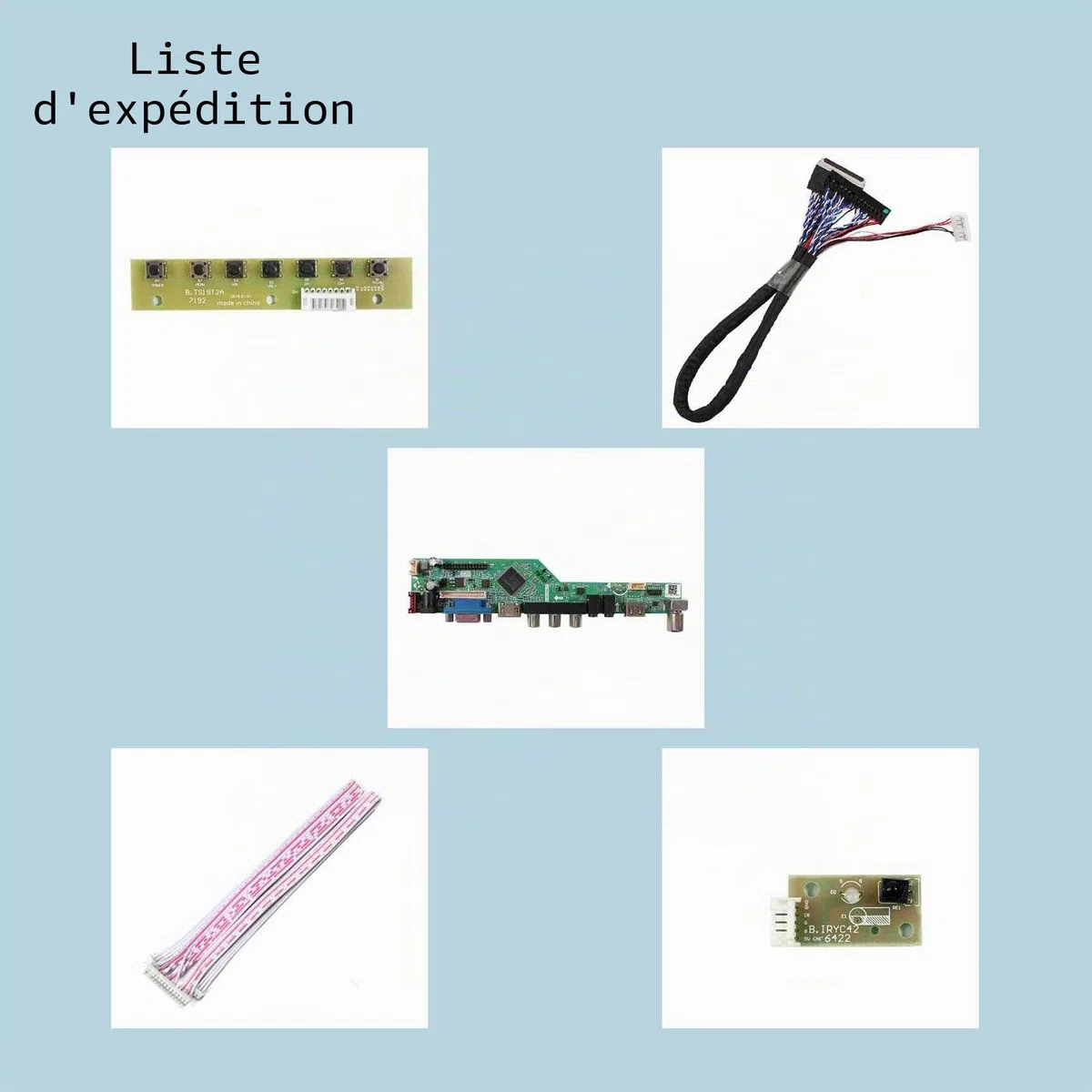 VSDISPLAY Carte Contrôleur H/D VGA USB 40Pin pour 17.3" 1600x900 | LP173WD1 B173RW01 LTN173KT01-A01 N173FGE-L21 N17306-L02 LVDs WLED Écran LCD