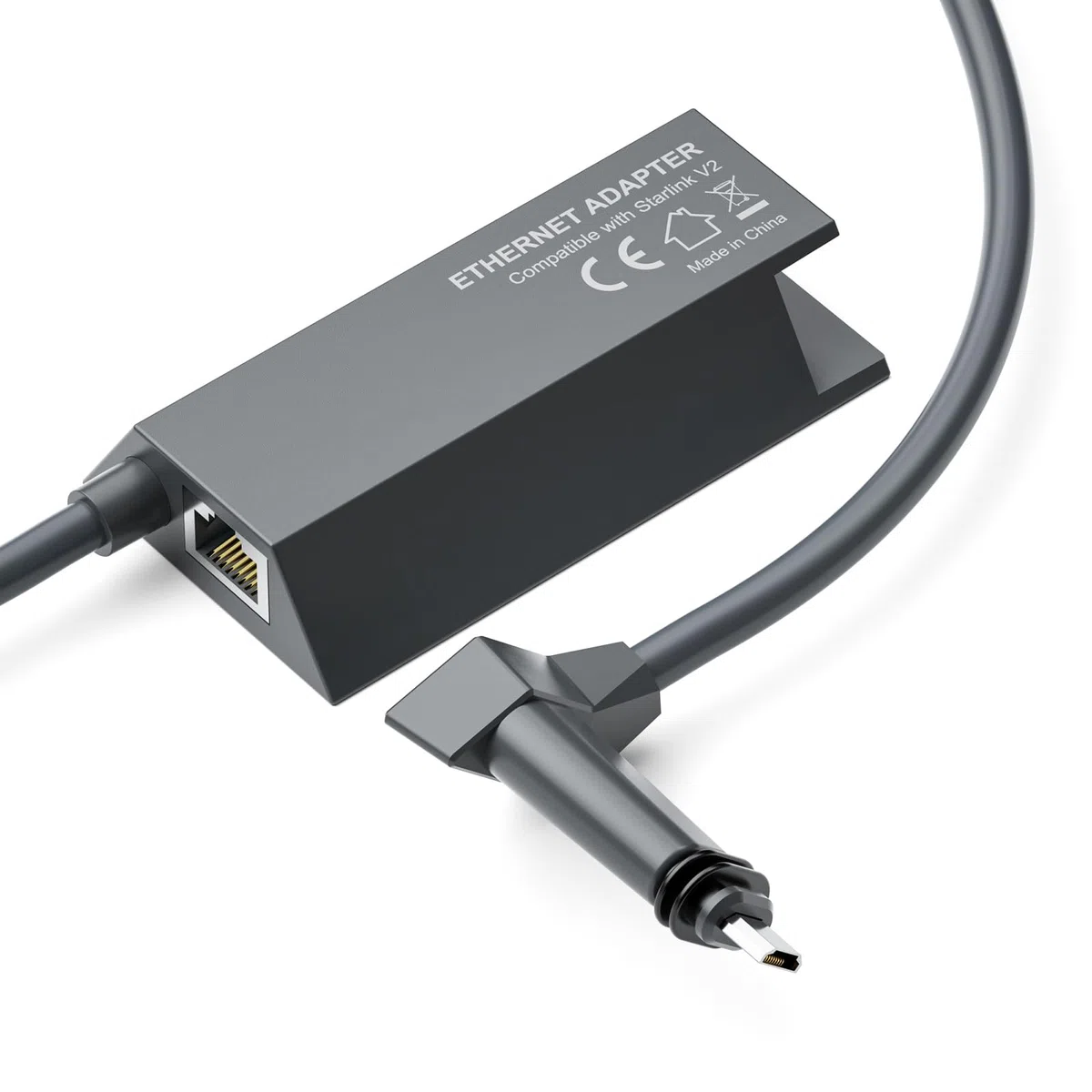 Adaptateur Ethernet Star Link pour Norme actionnée Gen 2, Adaptateur Ethernet Gen 2 pour réseau Externe Filaire, Connexion Rapide et Stable, Prend en Charge des Vitesses allant jusqu'à 1 Gbit