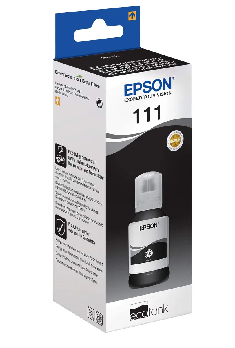 Epson 111 EcoTank Pigment Black Ink Bottle (Lot de 2)