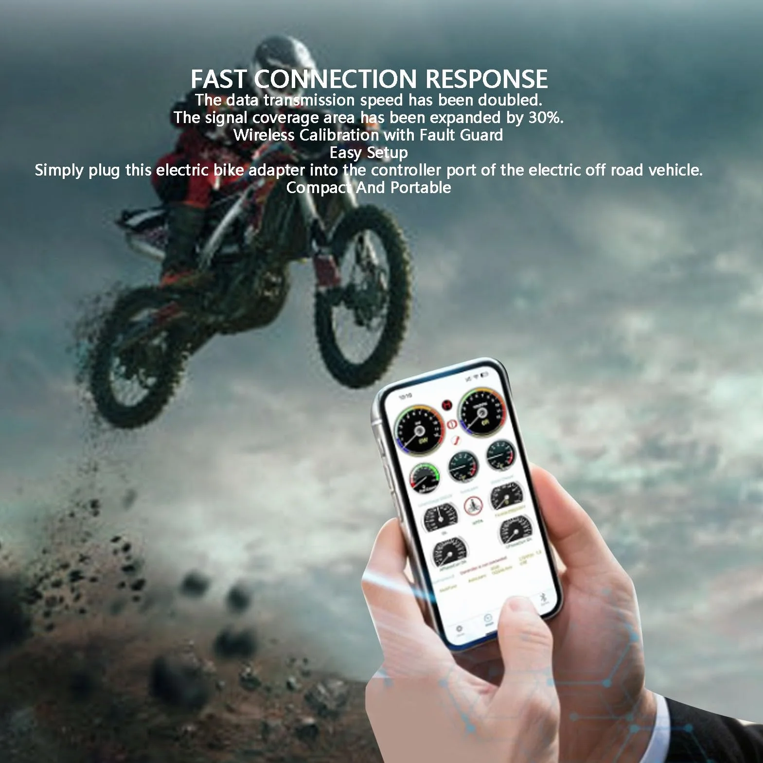VBESTLIFE Contrôleur Bluetooth Programmable Fardriver, Adaptateur Bluetooth Bluetooth à Vélo Compact avec Transmission de Doubles Données