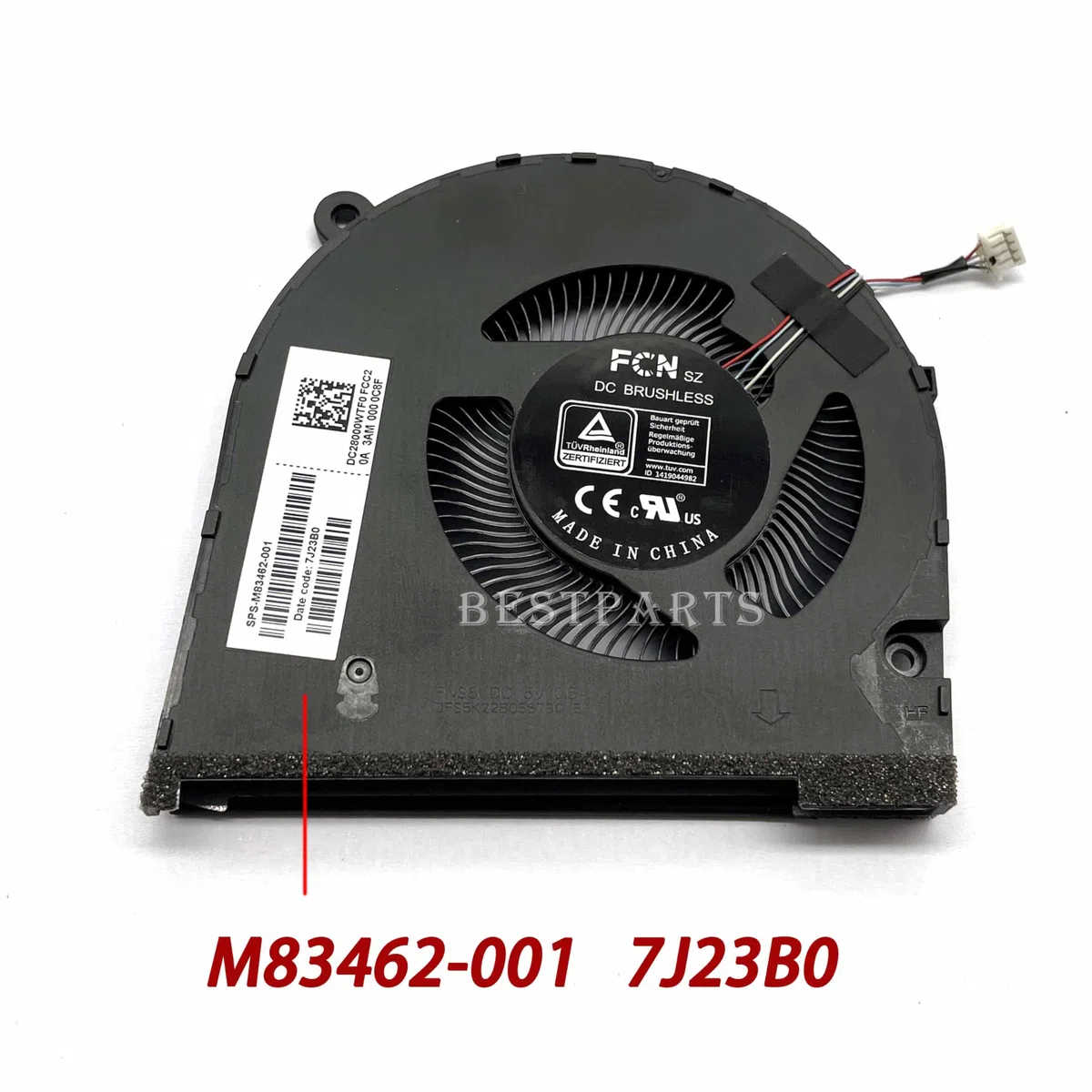 BestParts Ventilateur de refroidissement de rechange pour HP Spectre 16-F - Remplacement du ventilateur de refroidissement CPU+GPU d'origine pour HP Spectre X360 16-F 16T-F 16-f0023DX 16-f0013dx