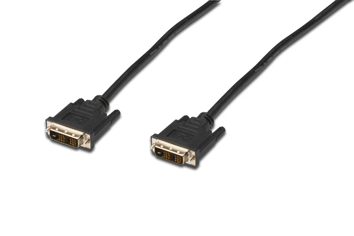 DIGITUS Câble DVI - DVI-D (18+1) - Full-HD - 2m - Single Link, 60Hz - Compatible avec Moniteur, TV, PC