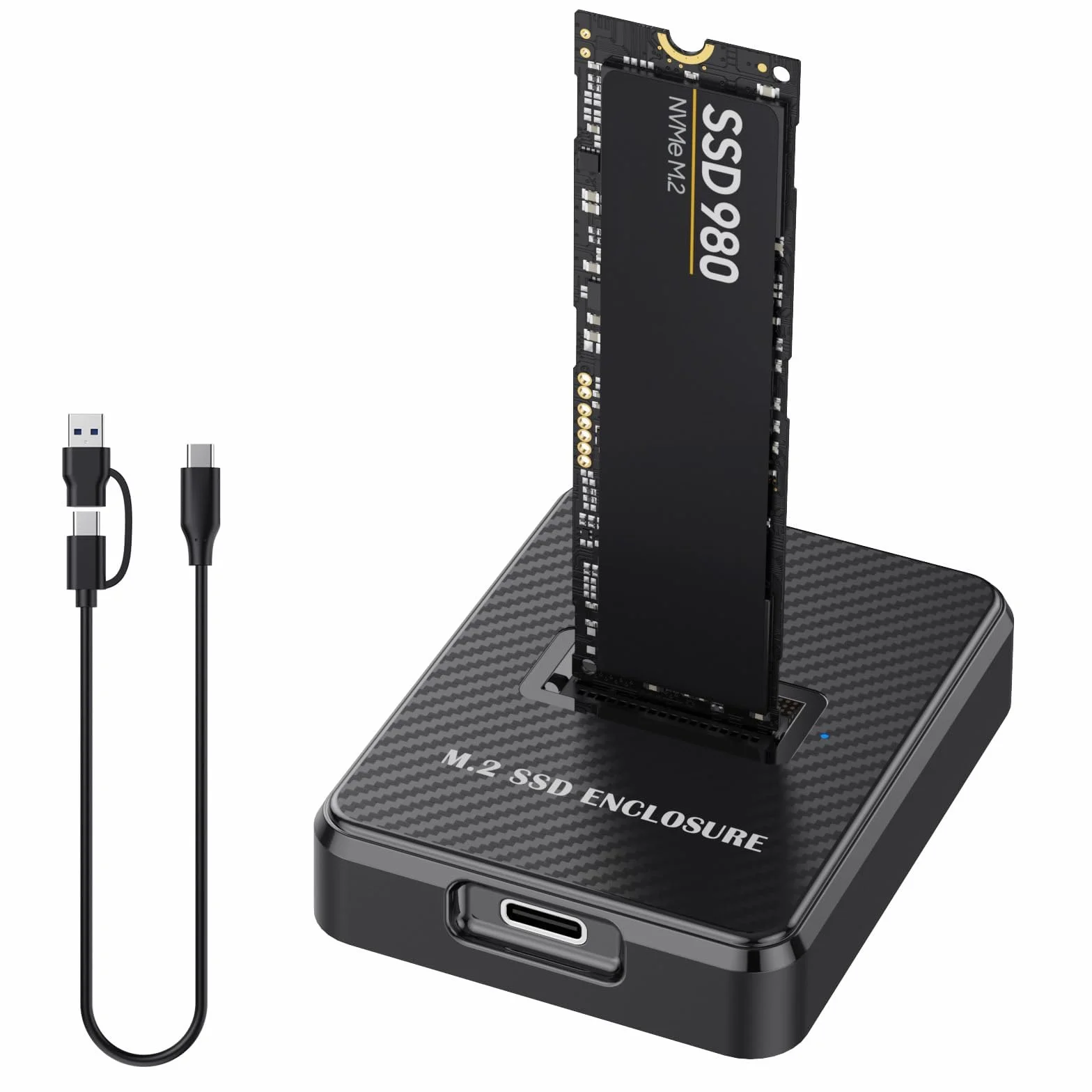 Station d'accueil SSD M.2 NVMe & SATA USB 3.1 Gen2, adaptateur USB NVMe 10 Gbps pour clé M/B+M, station d'accueil NVMe et adaptateur SATA, station d'accueil USB NVMe haute vitesse pour SSD 2230/2242