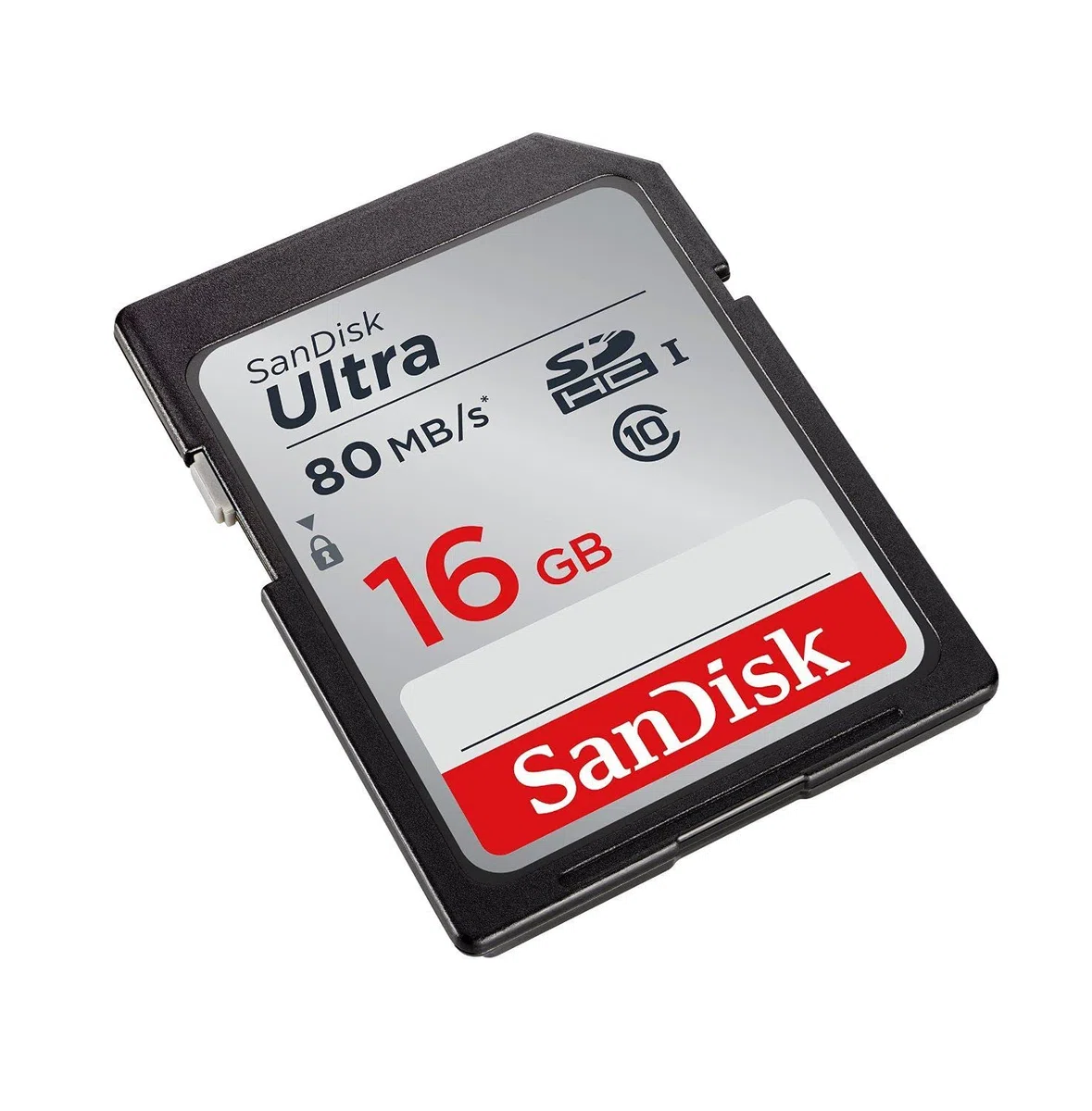 Carte Mémoire SDHC 16 Go SanDisk Ultra jusqu'à 80 Mo/s, Classe 10