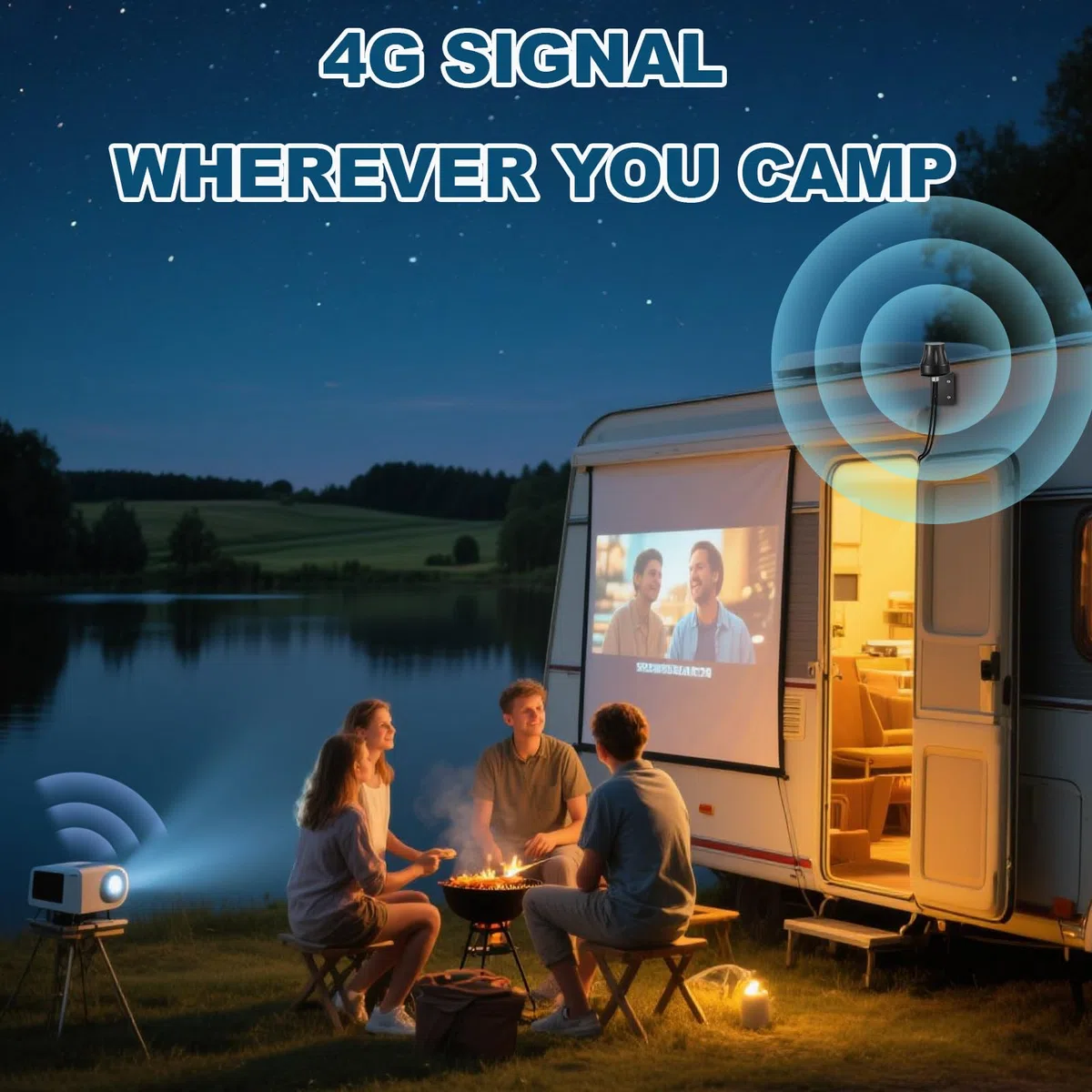Bingfu Antenne 4G LTE Extérieur SMA Mâle 5dBi MIMO Support Fixe Étanche pour Orange SFR Bouygues Telecom Free Mobile Caméra de Sécurité Passerelle IoT Cellulaire Industriel Routeur CPE sans Fil 4G