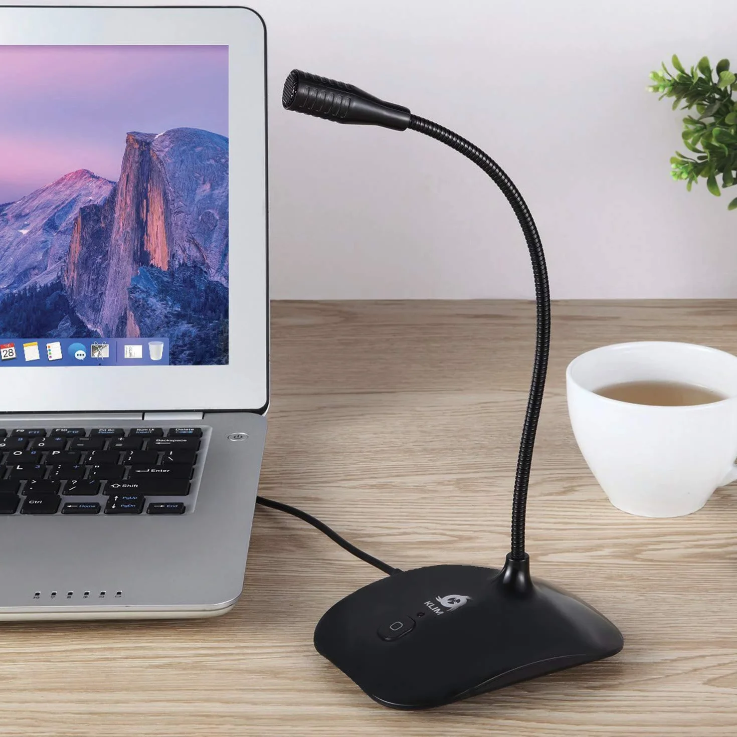 KLIM Talk - Microphone USB PC et Mac - Compatible avec Tout Ordinateur - Micro de Bureau Professionnel - Audio Haute Définition - Nouvelle Version - Noir