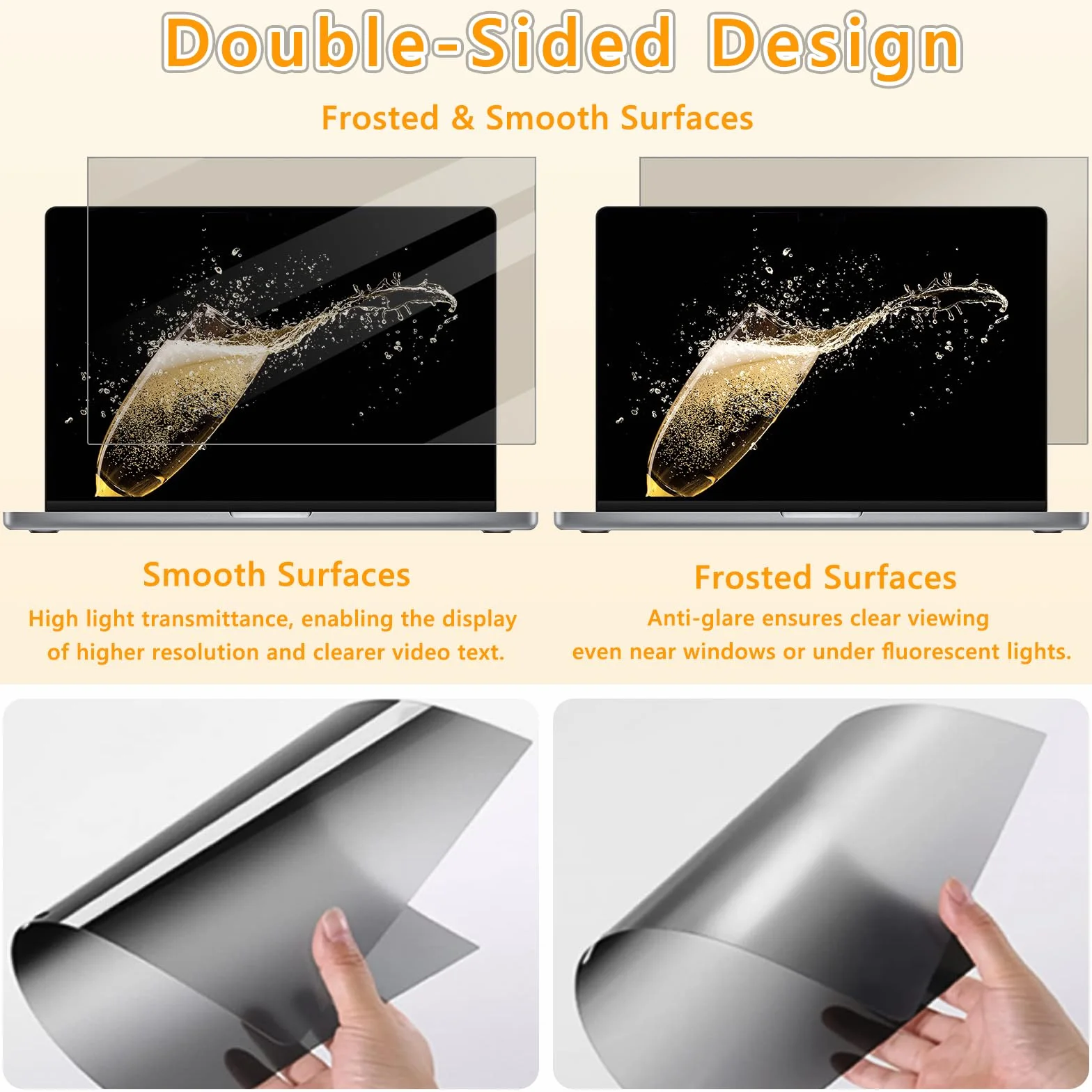 Filtre de Confidentialité 17 Pouces 16:10, Filtre Ecran Confidentialité, Film Anti-Lumière Bleu, Amovible Filtre Anti Espion Protection Ecran Compatible avec Dell/HP/Acer/Lenovo/ASUS/Sony