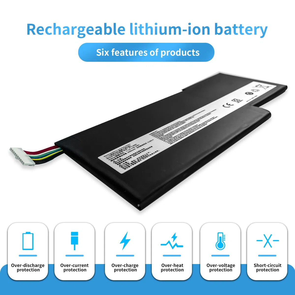 BTY-M6K Remplacement de la Batterie d'ordinateur Portable pour MSI Stealth Pro GS63VR 7RG 7RG-005 GF63 Thin 8RC 8RD 9SC 9SCXR 8RD-050NL 010ES GF75 Thin 3RD 8SC 8RD 8RC 8RX 9SC(11.4V 4500mAh/52.4Wh)