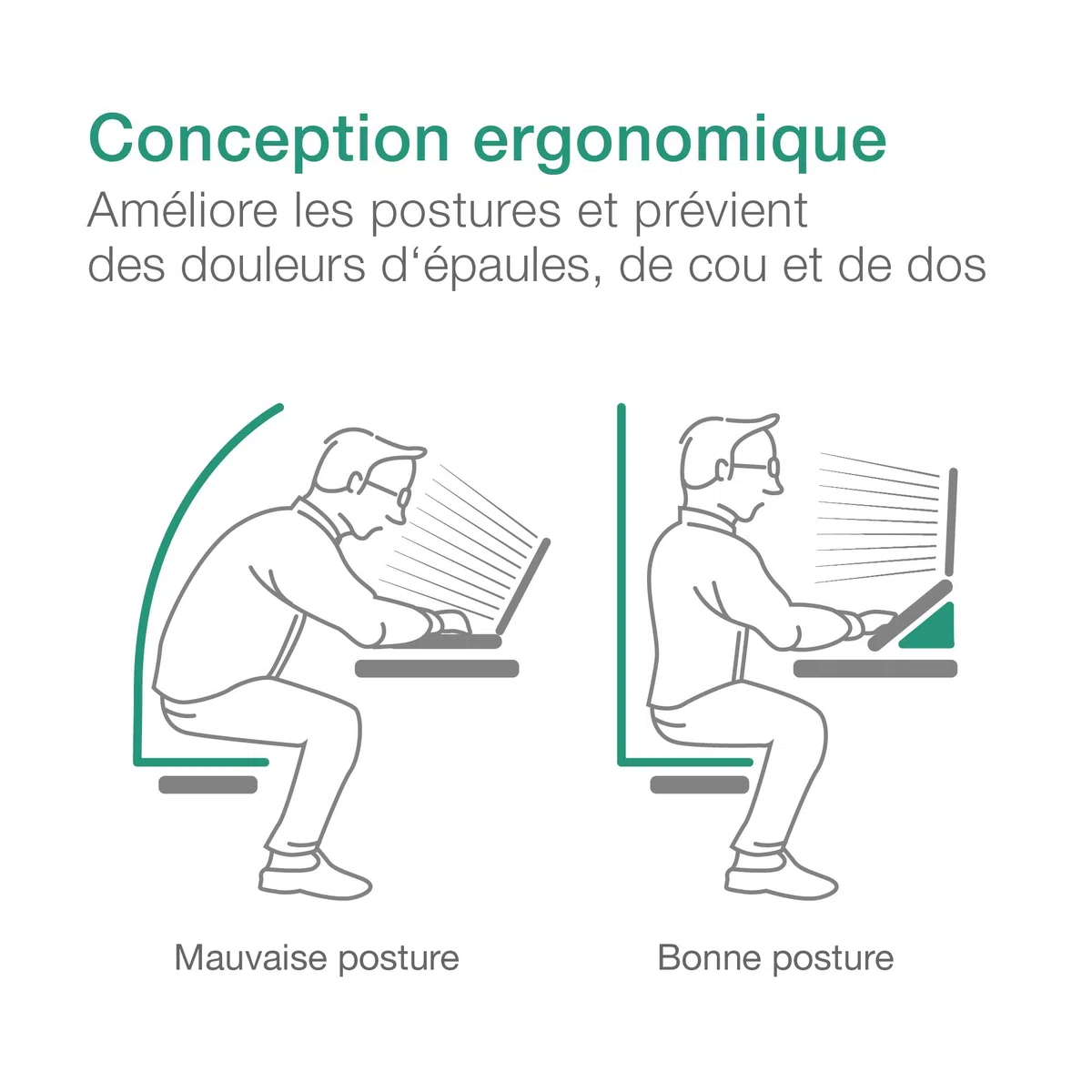 CELLONIC - Mini Support pour PC Portable jusqu'à 17" - Hauteur réglable pour éviter Les douleurs de Dos au Travail en Home Office et en déplacement
