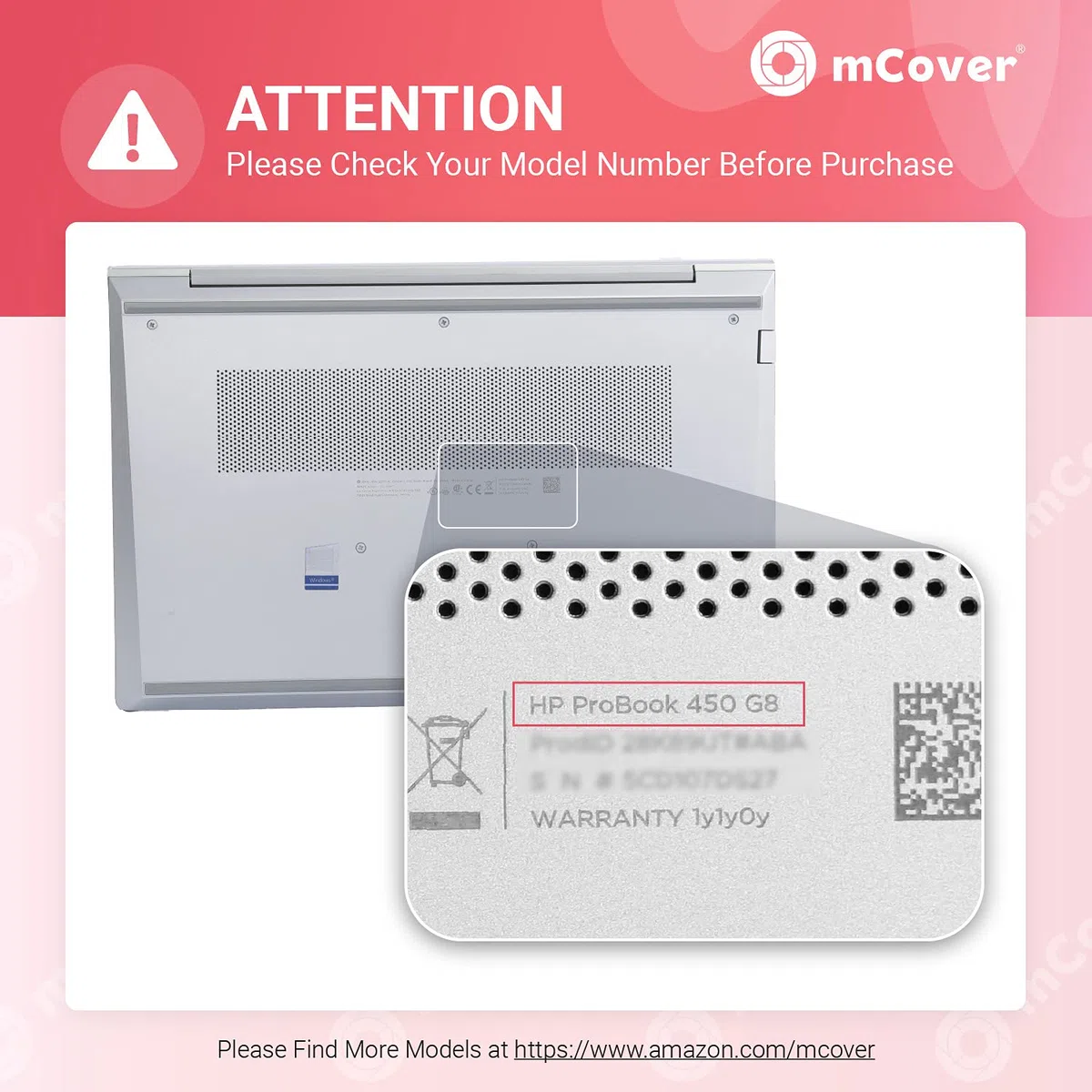 Coque mCover Compatible avec Les Ordinateurs Portables HP ProBook 450 G8/G9 et 455 G8/G9 Series 2021~2022 15,6" Uniquement (ne Convient Pas aux Autres modèles HP) Bleu