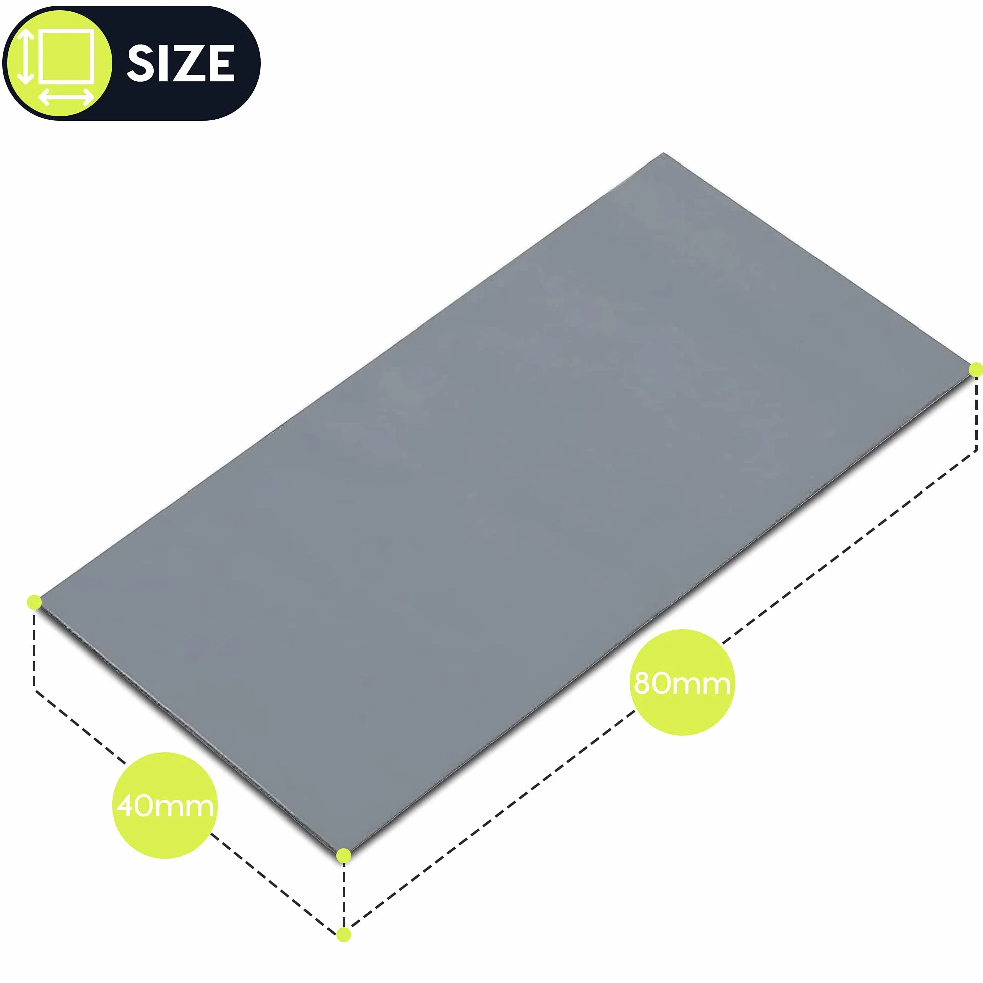 Gelid Solutions GP-Extreme 80x40x3.0mm (2pcs)-Pads Thermiques 12W-Excellente Conduction Thermique-Comble les Espaces Idéal Installation Facile