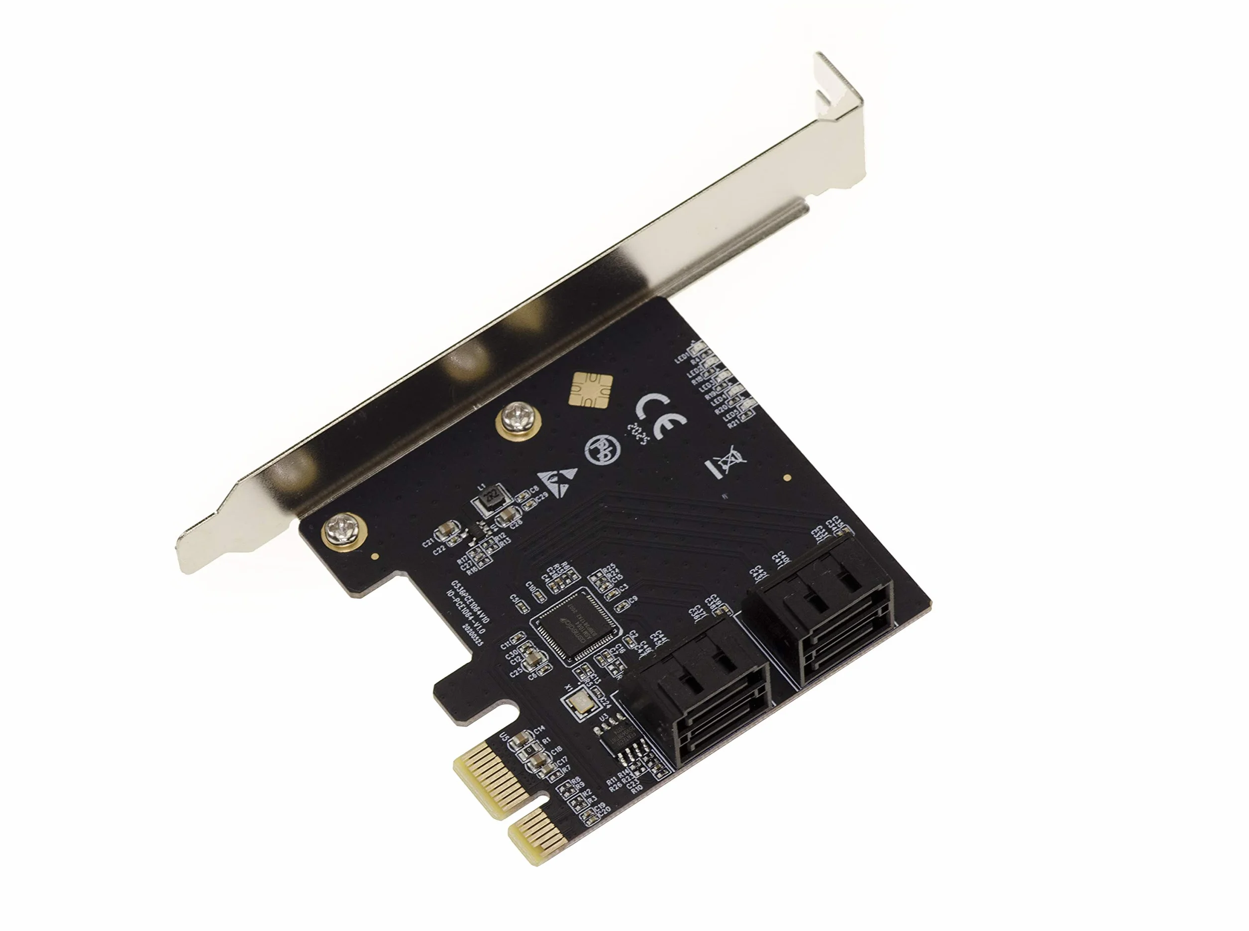 KALEA-INFORMATIQUE Carte PCIe SATA 4 Ports ASM1064 | Carte PCIe 4 ports SATA AHCI UEFI avec chipset ASM1064