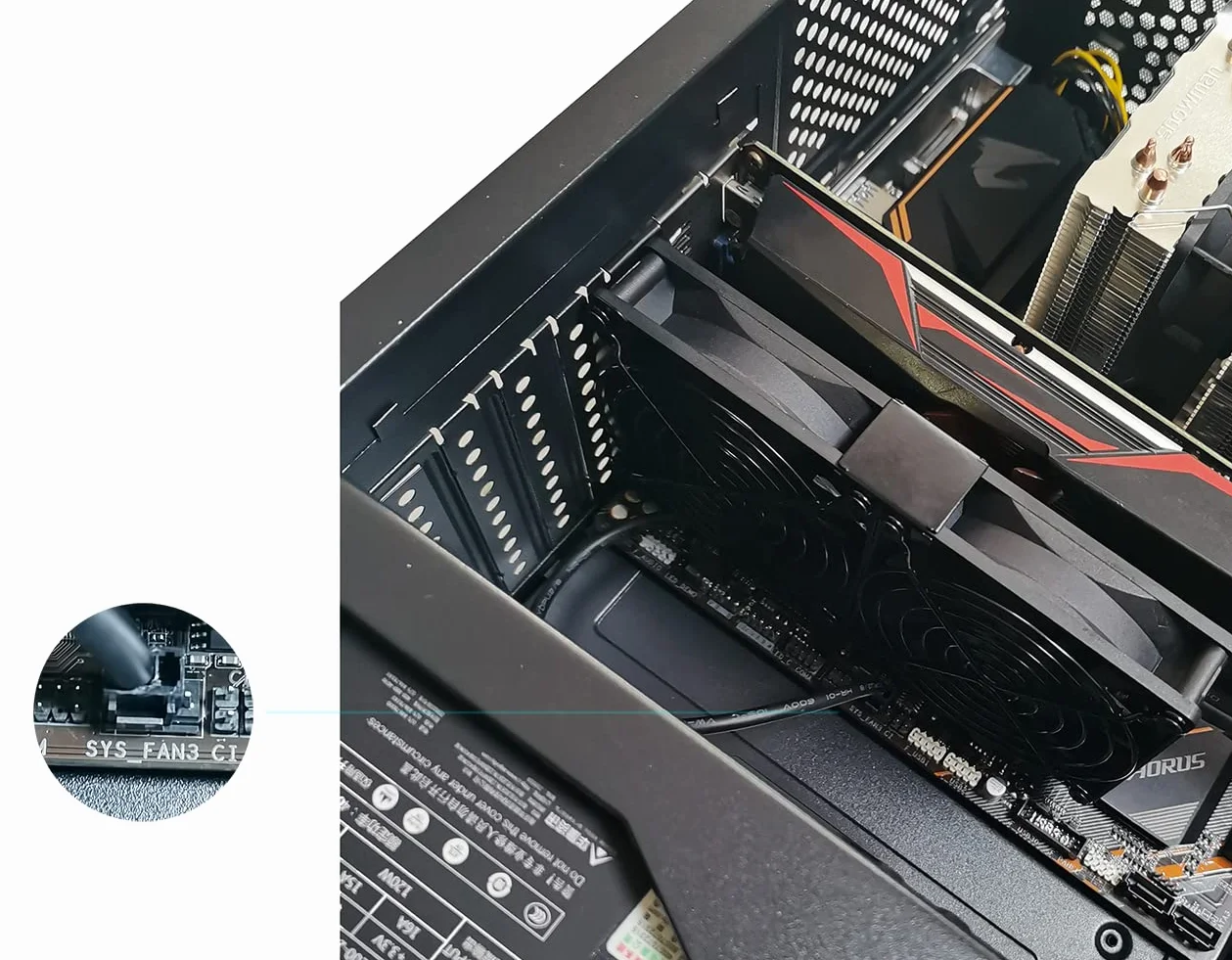 Ventilateur de Carte Graphique 2 x 92 mm - Flux d'Air Élevé, Refroidisseur de Support PCI - GPU, Compatible 5V, 7V, 12V et Carte Mère