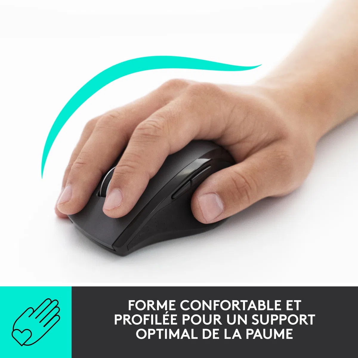 Logitech M705 Marathon sans Fil Souris, Récepteur USB Unifying 2,4 GHz, 1000 PPP, 5 Boutons Programmables, Pile Durée 3 Ans, Compatible PC, Mac, Ordinateur Portable, Chromebook - Graphite