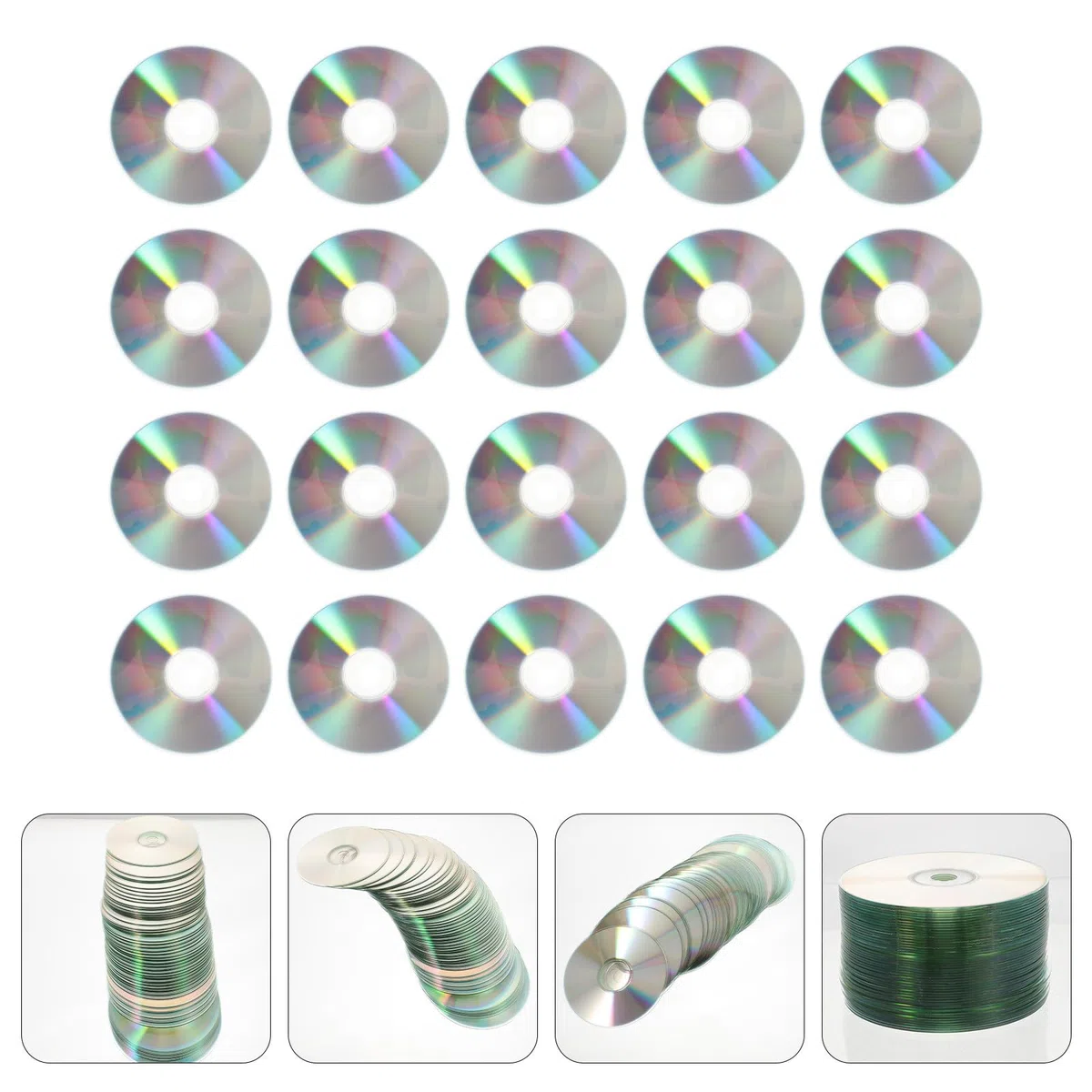 BESPORTBLE Lot de 50 Disques CD Décoratifs DIY Double Face Réfléchissante Multifonctions pour Bricolage Maison Matériel Créatif en Plastique pour Décoration et Activités Manuelles