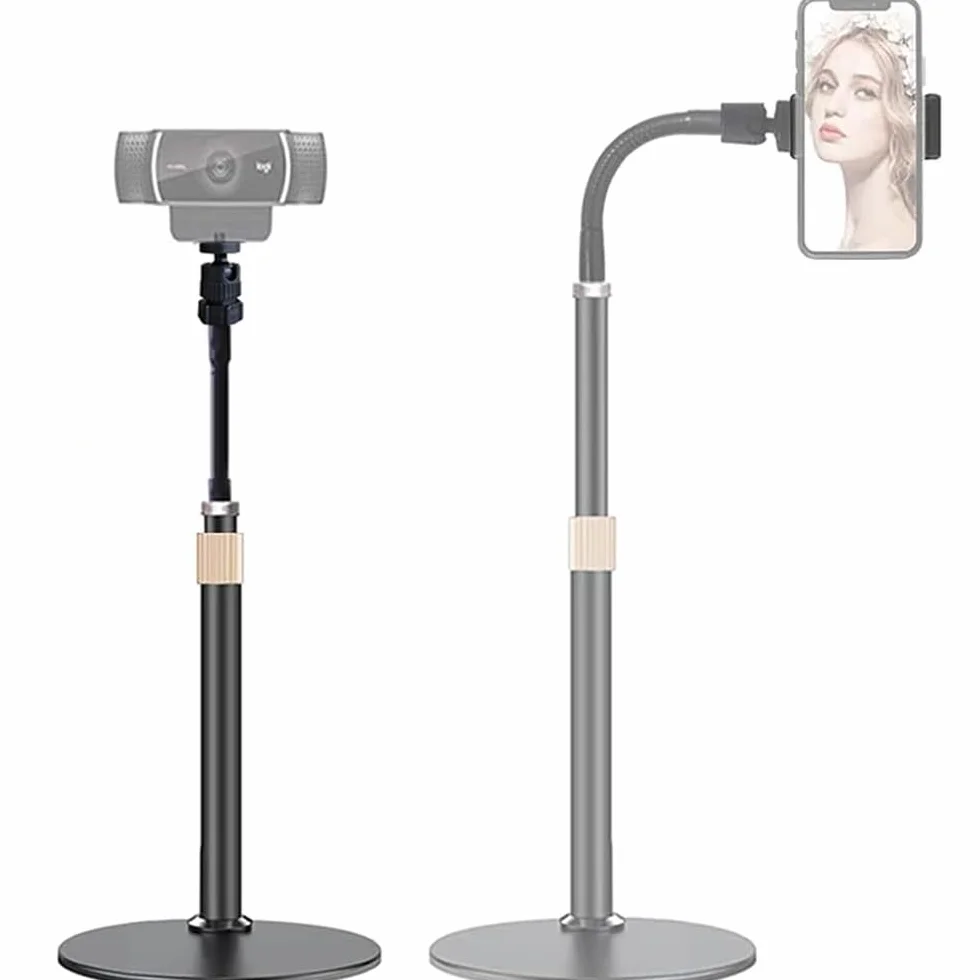 Support de téléphone pour webcam Logitech C922, C930e, C920S, C920 Type d'extension flexible en col de cygne