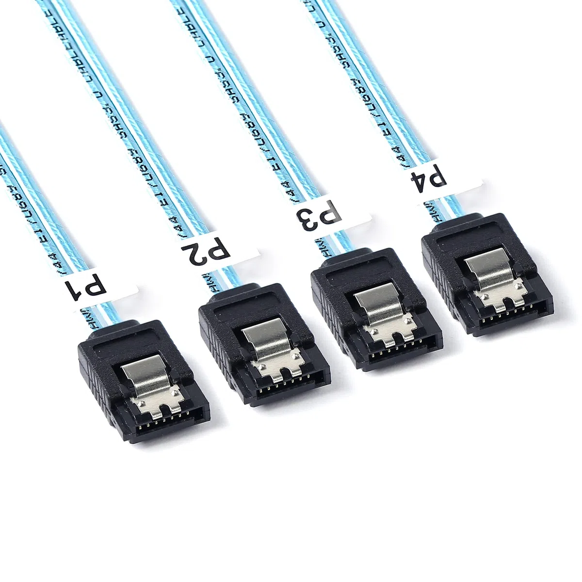 ADCAUDX Lot de 2 câbles Mini SAS vers SATA : 0,5 m SFF-8087 vers SATA Forward Breakout Cable SFF8087 SAS Controller vers disque dur (0,5 m)