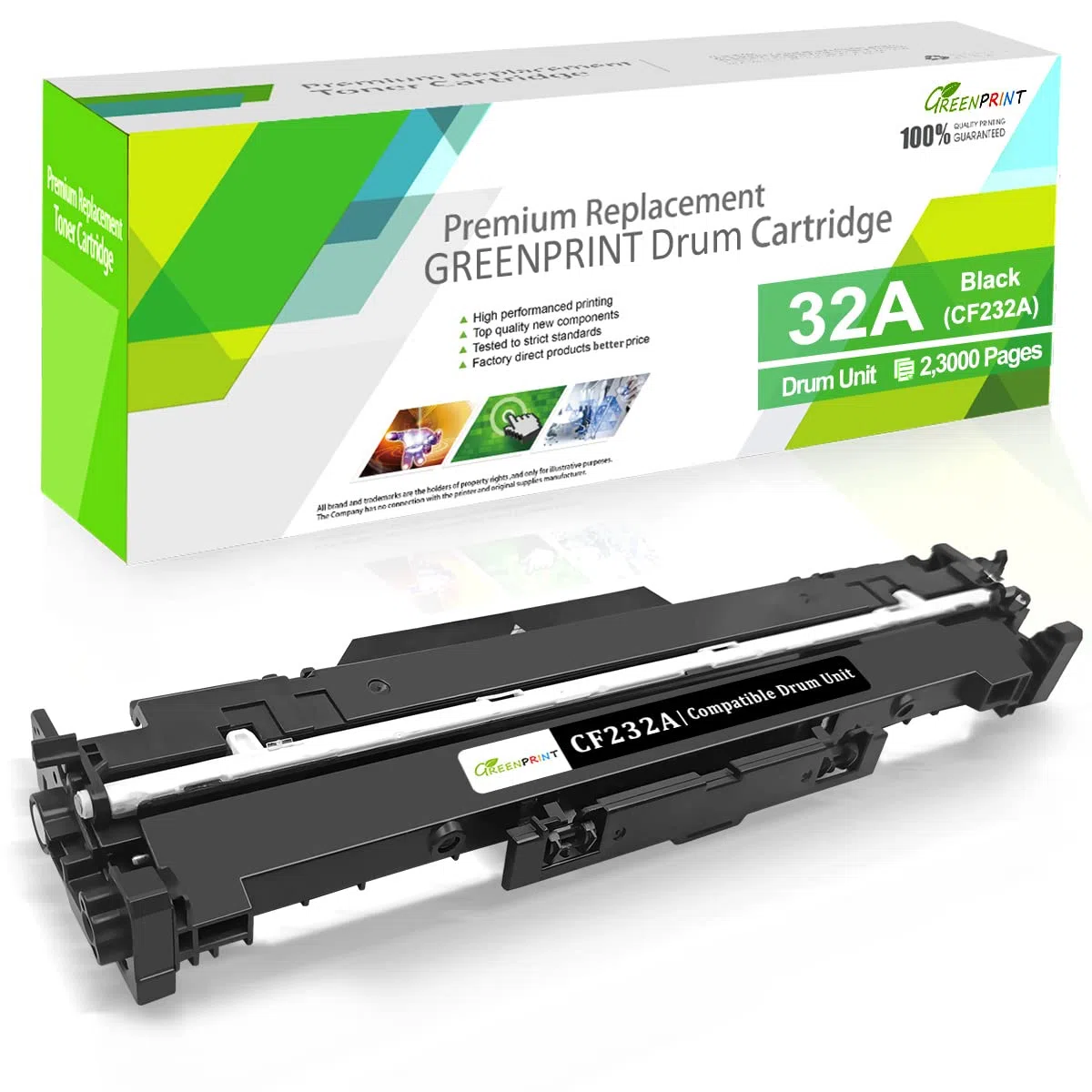32A CF232A Tambour Compatible Noir 23000 Pages pour H P Laserjet pro M118 M203 M220 M118dw M203d M203dn M203dw MFP M227 M148 M227fdn M227fdw M148fdw M148dw M148fdw Imprimantes-L'emballage peut varier