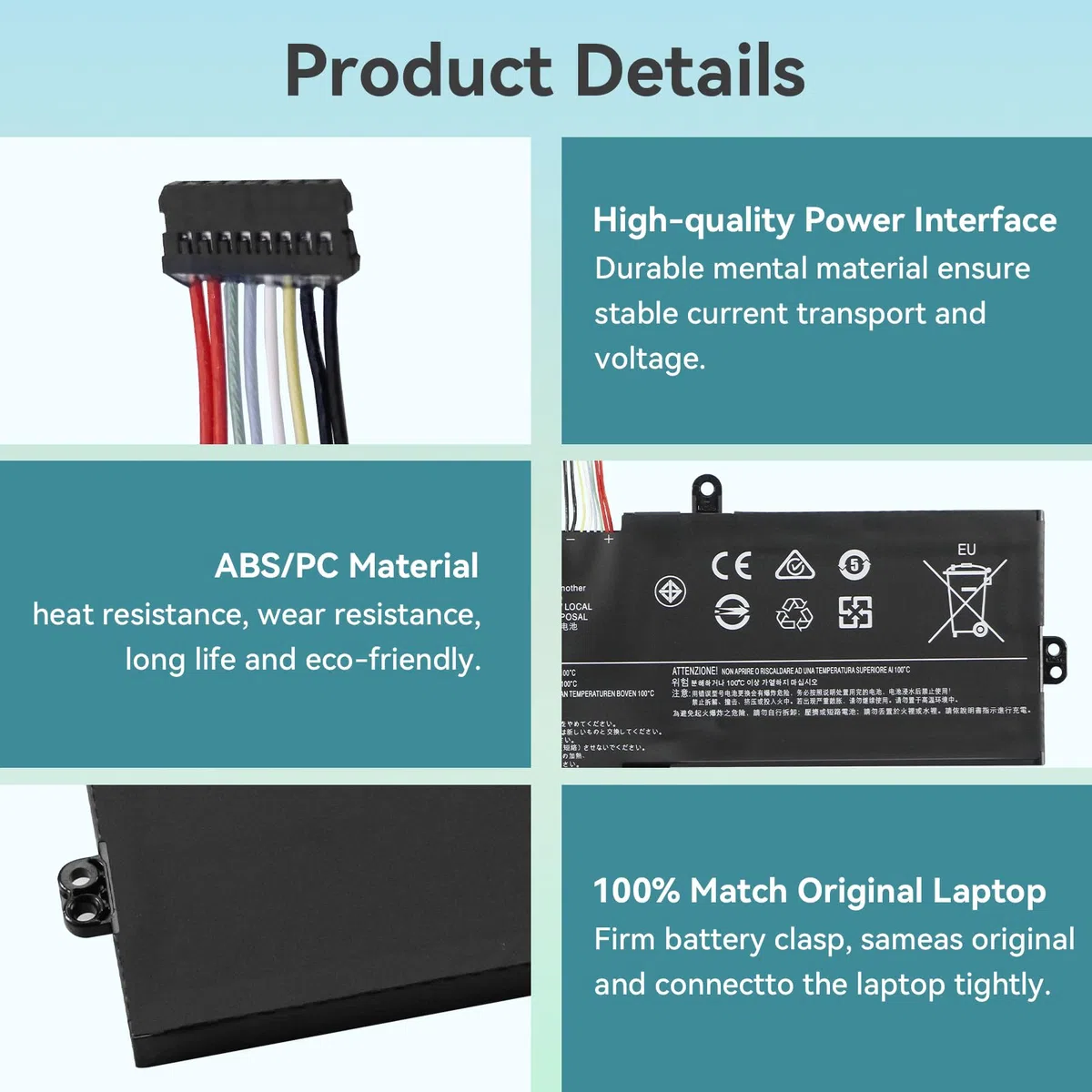 L16M2PB2 L16C2PB1 L16L2PB3 Batterie pour Lenovo IdeaPad 320 14IKB 14AST 14IAP 14ISK 15IKB 15ISK 15IAP 17IKB 17ABR 17AST 17ISK V15 ADA IGL IIL IKB IWL V320-17IKB 520-15IKB L16M2PB1 L17L2PF1 L16L2PB2
