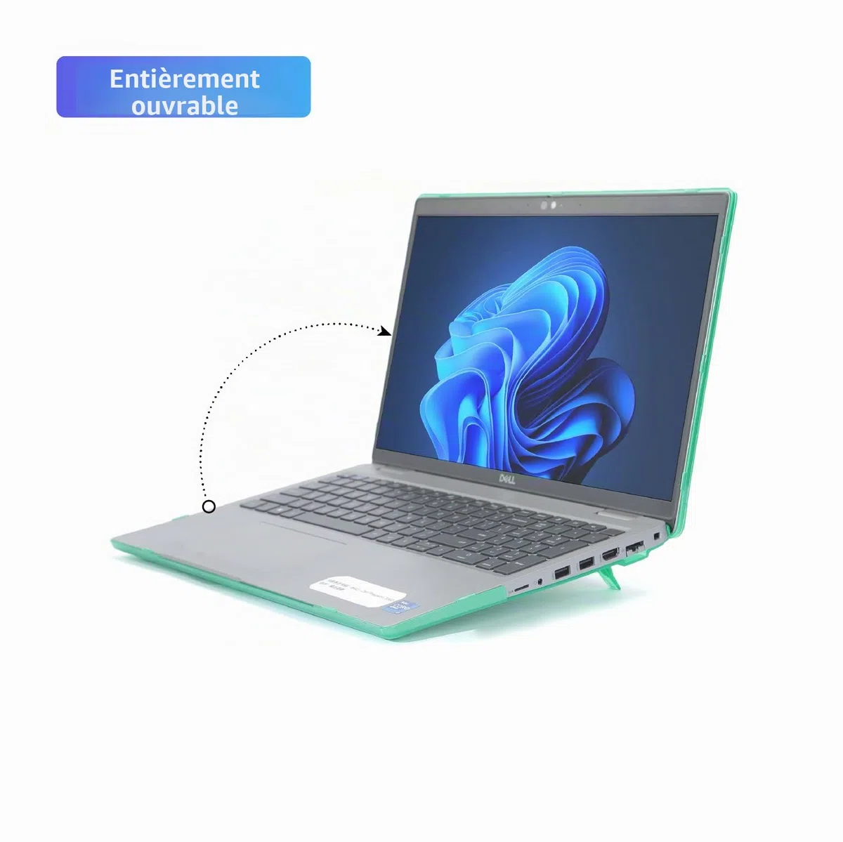 mCover Étui Compatible avec Dell Precision 3560/3570 et Latitude 5520/5530/5540 15" 2021~2023 Uniquement (ne Convient Pas aux Autres modèles Dell) – Noir