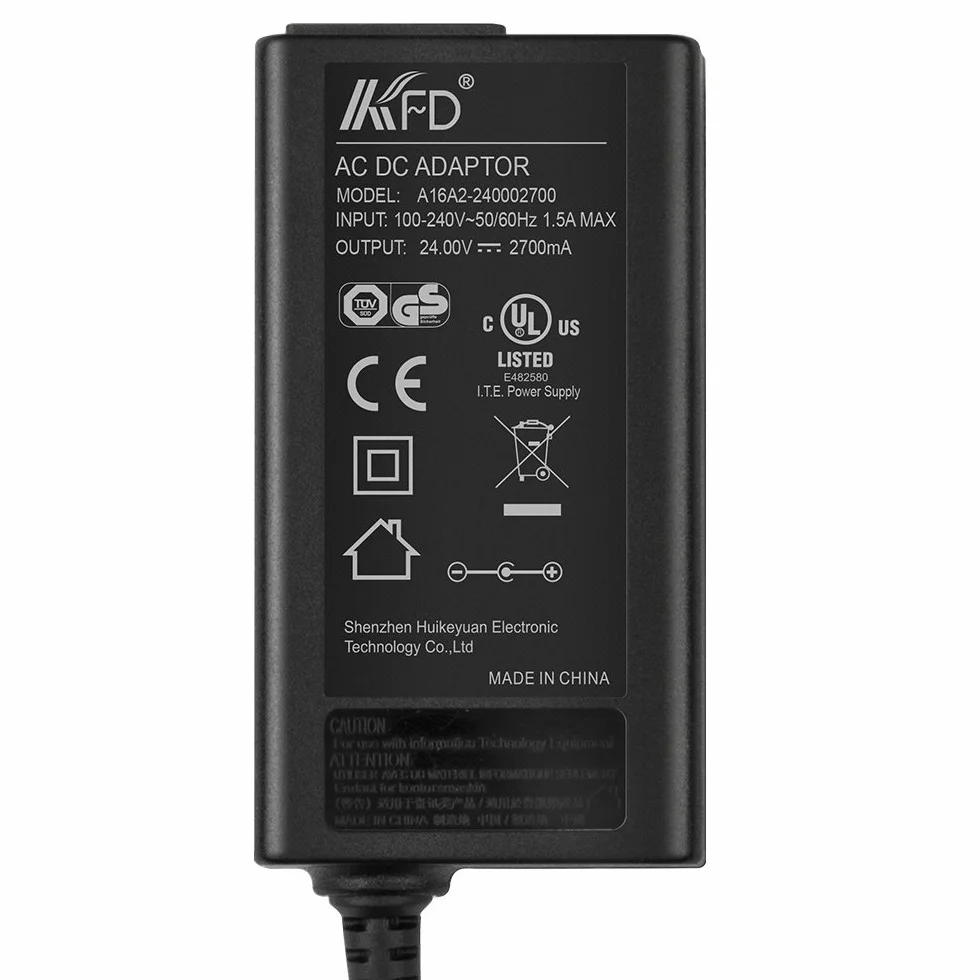 KFD 24V 2,7A Bloc d'alimentation Chargeur pour Epson Scanner V750 v750-M Pro v800 v850 V850 Pro 3170 J221A J221 J252A J252Workforce ES-400 II ES-500W II ES-500WR DS-530 DS-770 DS-780N Adaptateur