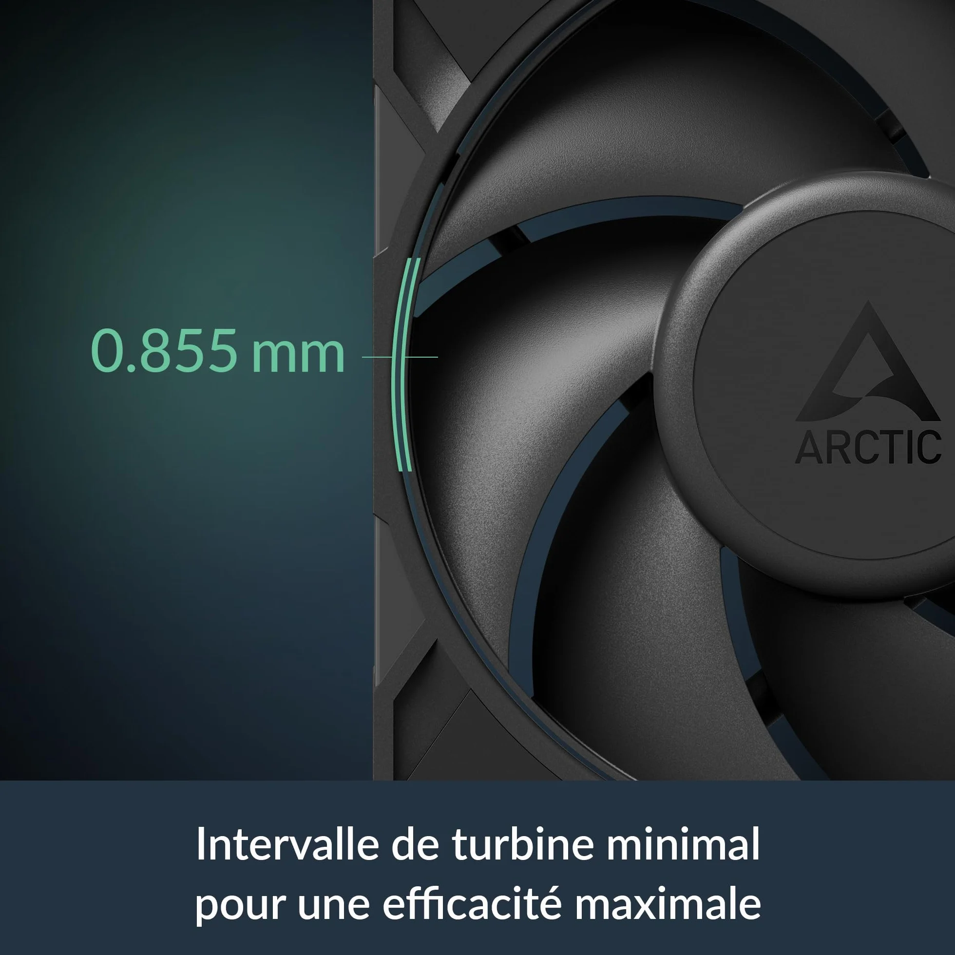 ARCTIC P12 Pro PST LN - 5 Pack - Ventilateur Premium à faible bruit, ventilateur PWM de 120 mm avec répartiteur de câble en Y, 450-2000 rpm, 0 rpm <5% PWM, palier Fluid Dynamic, 4 broches - Noir