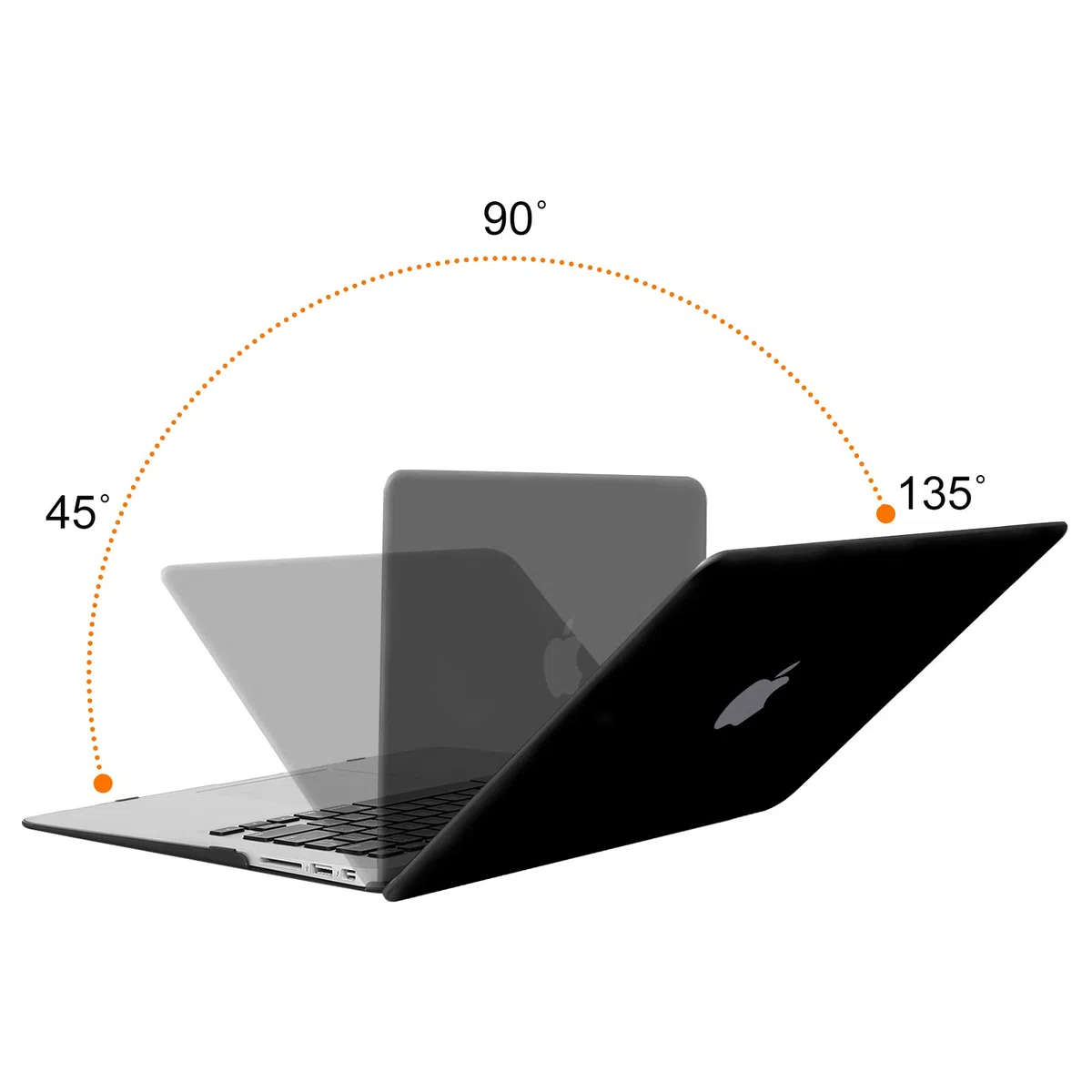 MOSISO Coque Compatible avec MacBook Air 13 Pouces A1369/A1466 Ancienne Version Sortie 2010-2017, Ultra Slim Plastique Snap on Coque Rigide Compatible avec MacBook Air 13 Pouces, Noir