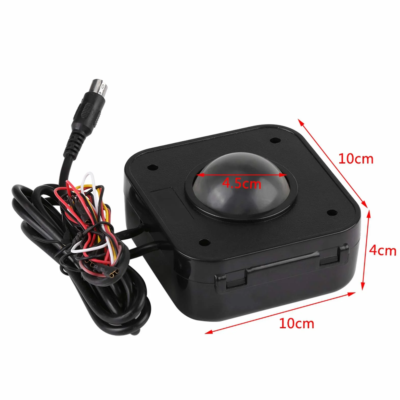 Fyearfly Souris avec Trackball à LED - Rond éclairé de 4,5 cm Connecteur PCB PS/2 Action Coulissante avec Trackball pour Console de Jeu
