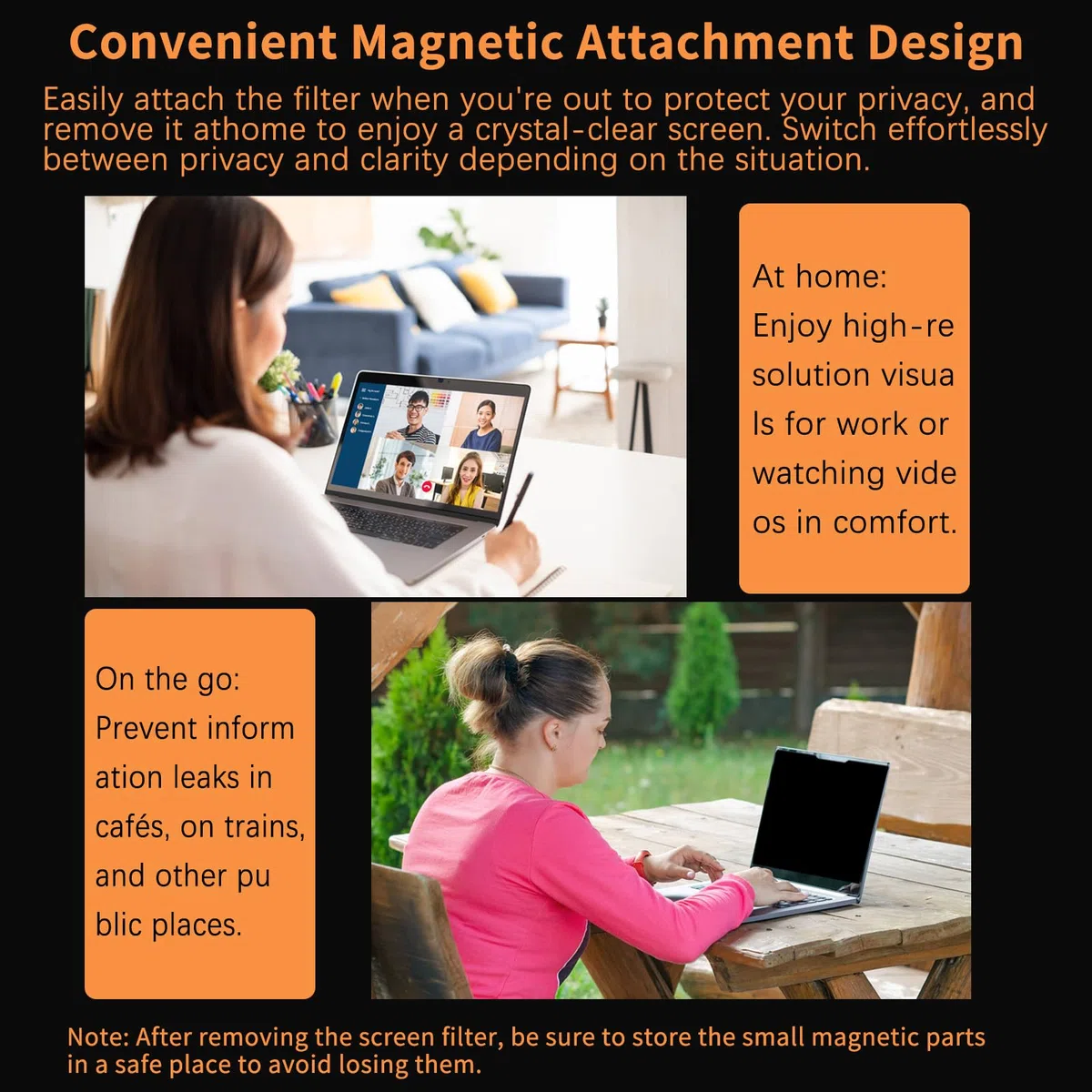 Magnétique Filtre de Confidentialité pour 15,6 16:9, Amovible Film Protecteur d'écran, Privacy Anti Espion Filtre, Anti-Lumière Bleu Anti-Reflet Film pour Écran d’Ordinateur & Moniteur 15,6
