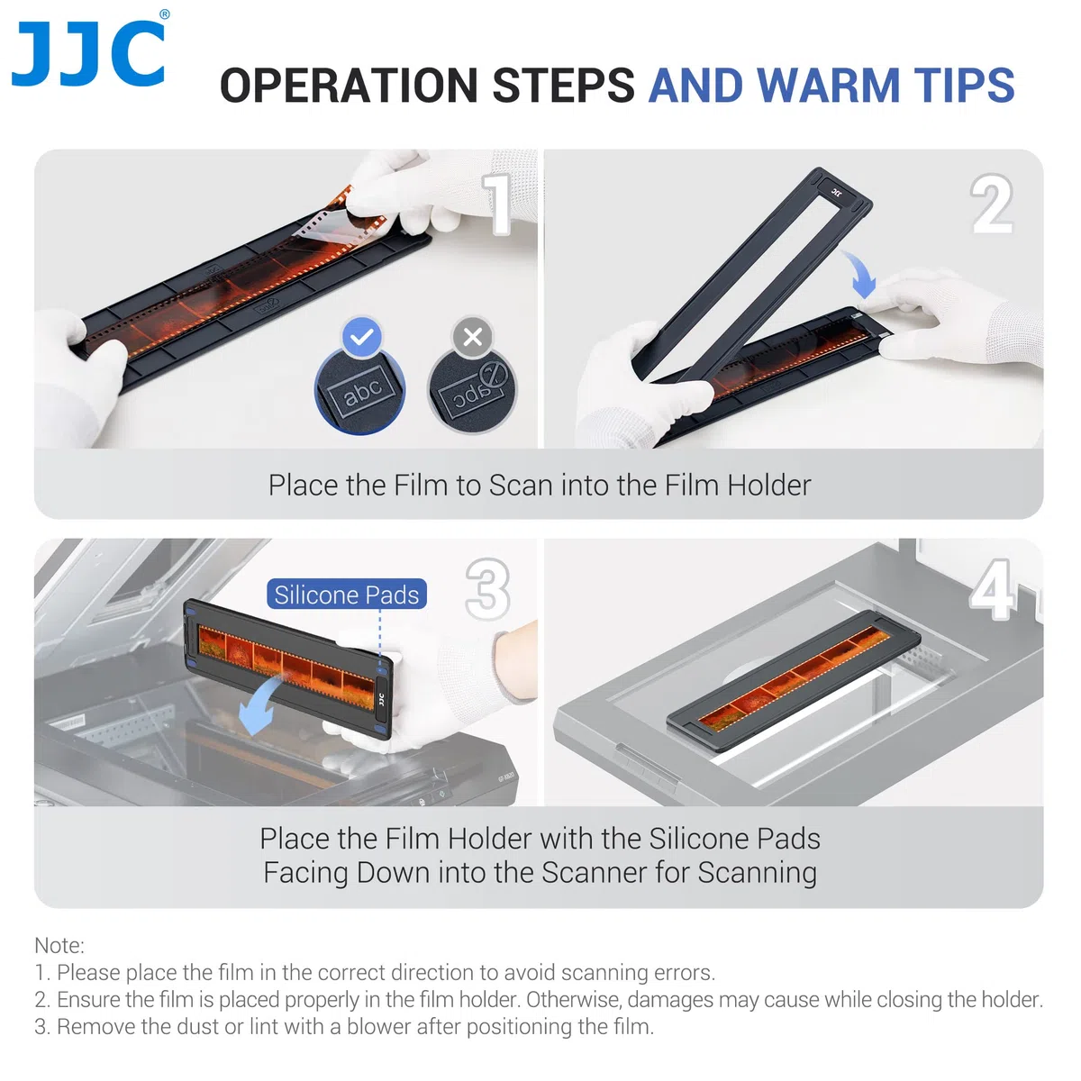 JJC Support Film Négatif 35mm, Support Magnétique Coulissant pour Scanner Films de 24 x 36mm sur Scanner Plat Standard avec Rétroéclairage Zone de Numérisation de l'unité Transparente 228,5 x 27,9mm