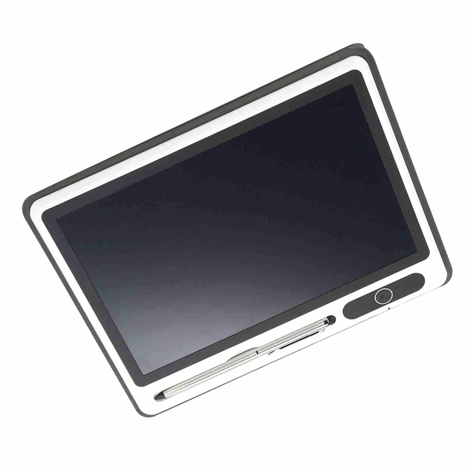 Dioche Tablette Ecriture, 2 Bloc-Notes LCD Dessin Pad Fournitures Professionnelles Outil De Peinture À La Main 9 Pouces (Noir avec étui en Cuir)