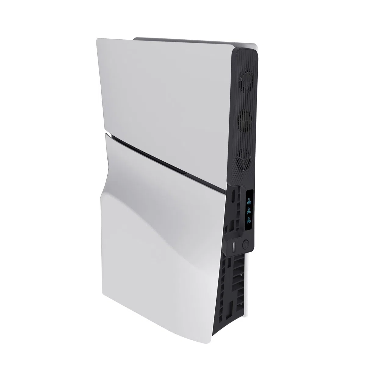 Ventilateur de refroidissement pour PS5 Slim,console de jeu ventilateur de refroidissement avec vitesse réglable, système de refroidissement efficace pour PS5 Slim,3 ventilateurs internes (Blanc)