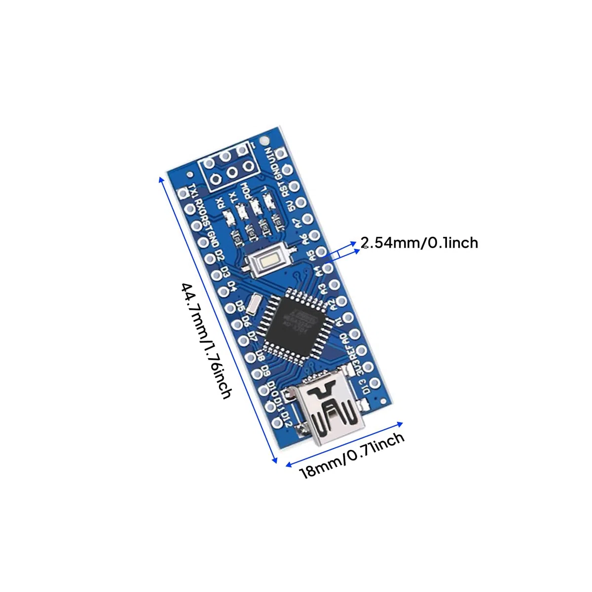 ELEGOO Carte Nano Module Pré-soudée avec Câble USB Compatible avec Arduino IDE (Nano x 3 avec câble USB)