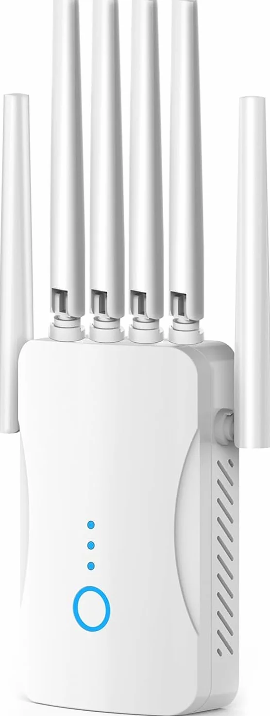Répéteur Wi-FI 6 Antennes pour Maison et Bureau, Amplifie Le Signal Wi-FI Jusqu’à 120m²,Connexion Rapide et Stable, Idéal Streaming, Jeux en Ligne et Télétravail