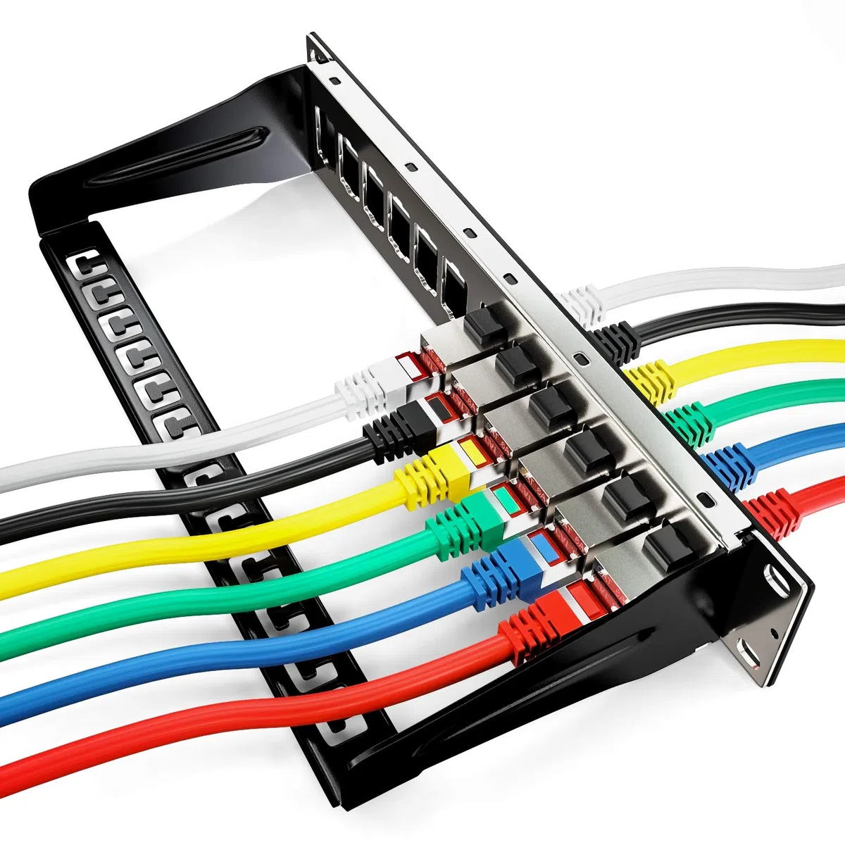 deleyCON 8x Modules Keystone Cat6a - Coupleur pour Cordons 10 Gbit/s, Blindé - 2x Prise RJ45 - pour Panneau de Brassage/Support Keystone - Extension