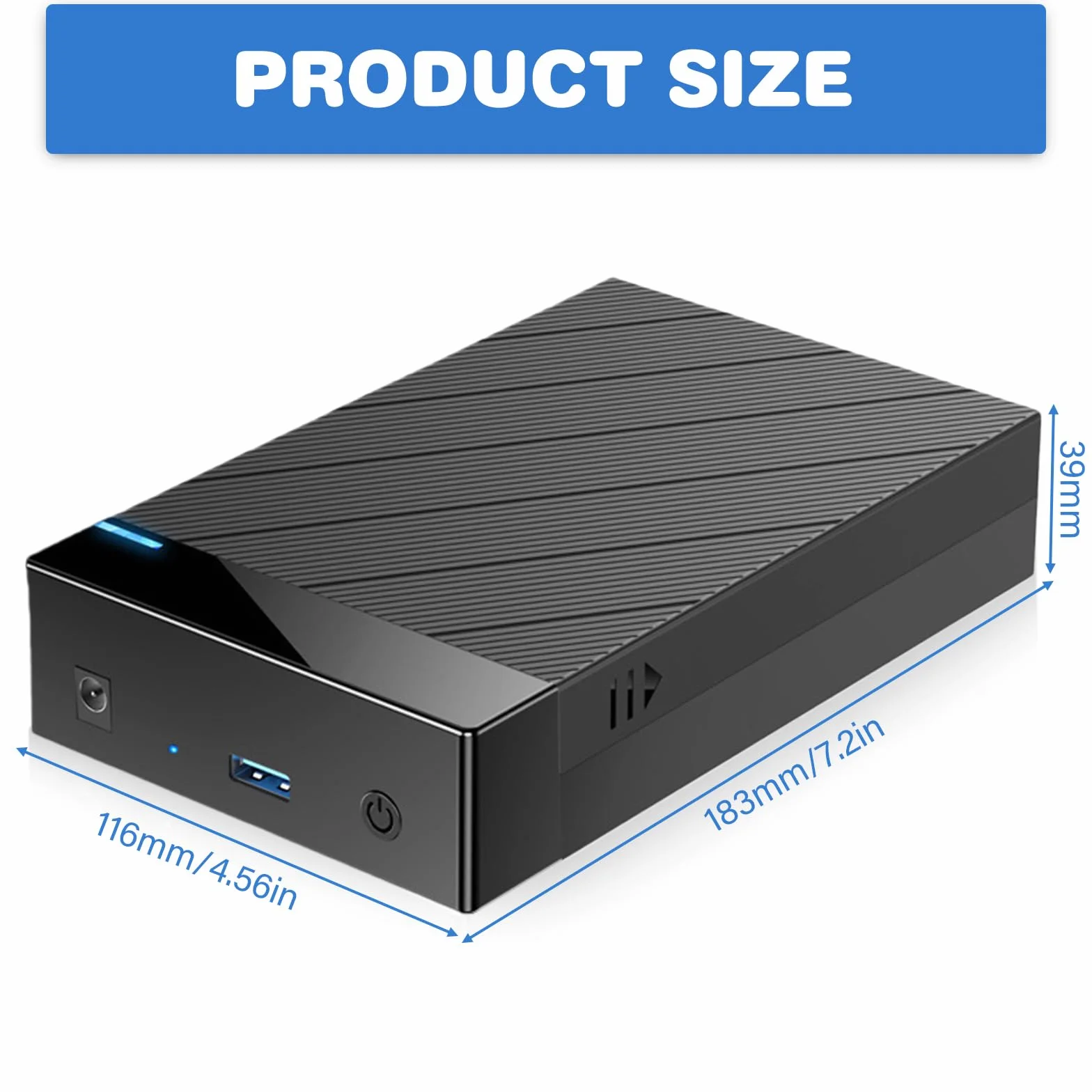 Station d'accueil pour Disque Dur 3,5", USB 3.0 SATA 5 Gbit/s pour disques durs/SSD 2,5" et 3,5", Adaptateur Secteur 12 V/2 A Inclus, Compatible UASP