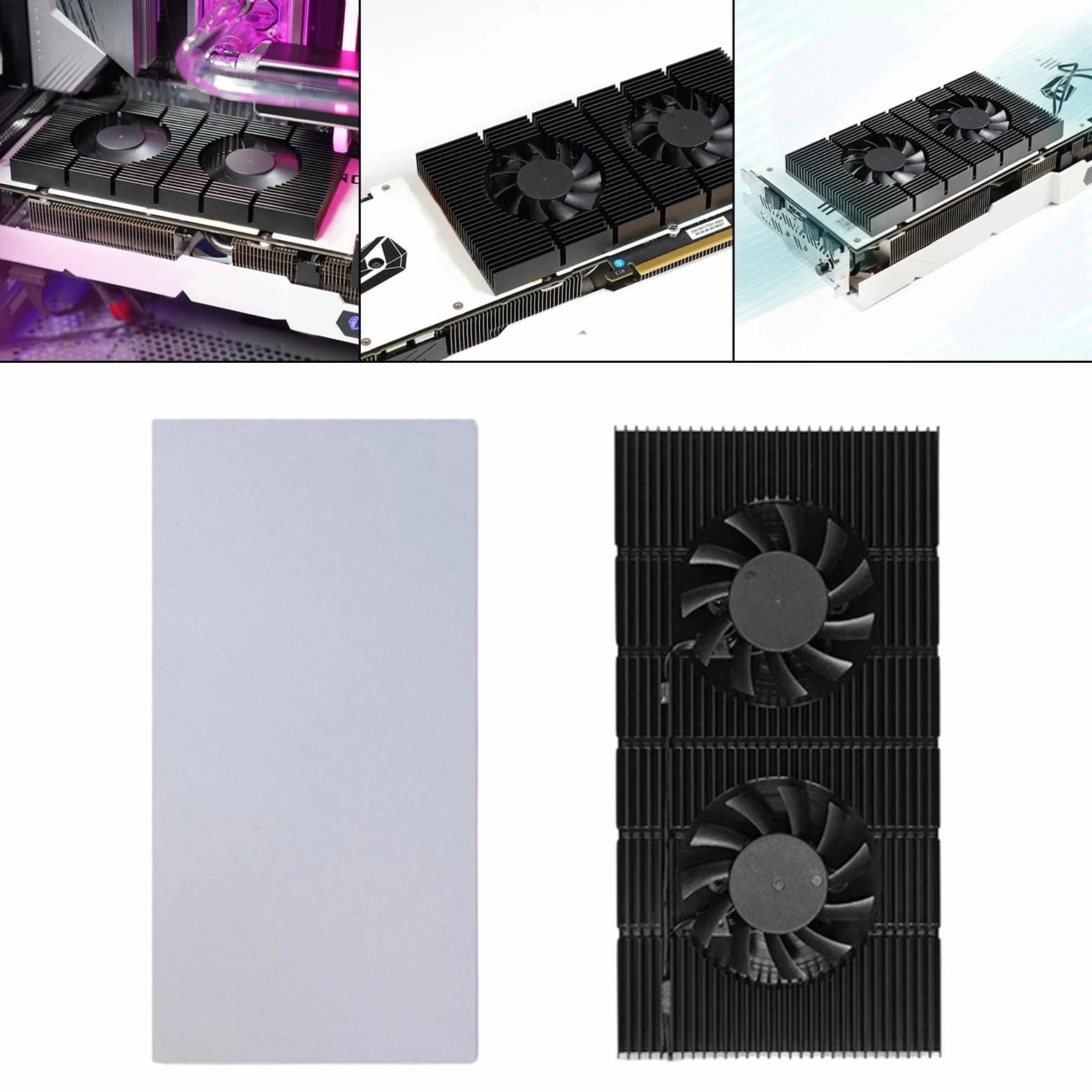 zalati Fond de panier dissipateur thermique pour carte graphique RTX 3090 3080 3070 Series Card