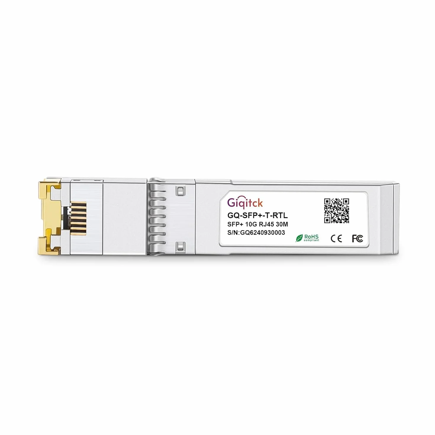 Newest 10GBASE-T SFP+ à RJ45 Transceiver, 10G Module SFP+ vers RJ45 en Cuivre 10G avec Puce Realtek pour Cisco SFP-10G-T-S, Ubiquiti UF-RJ45-10G, Netgear, Supermicro, Linksys, jusqu'à 30m