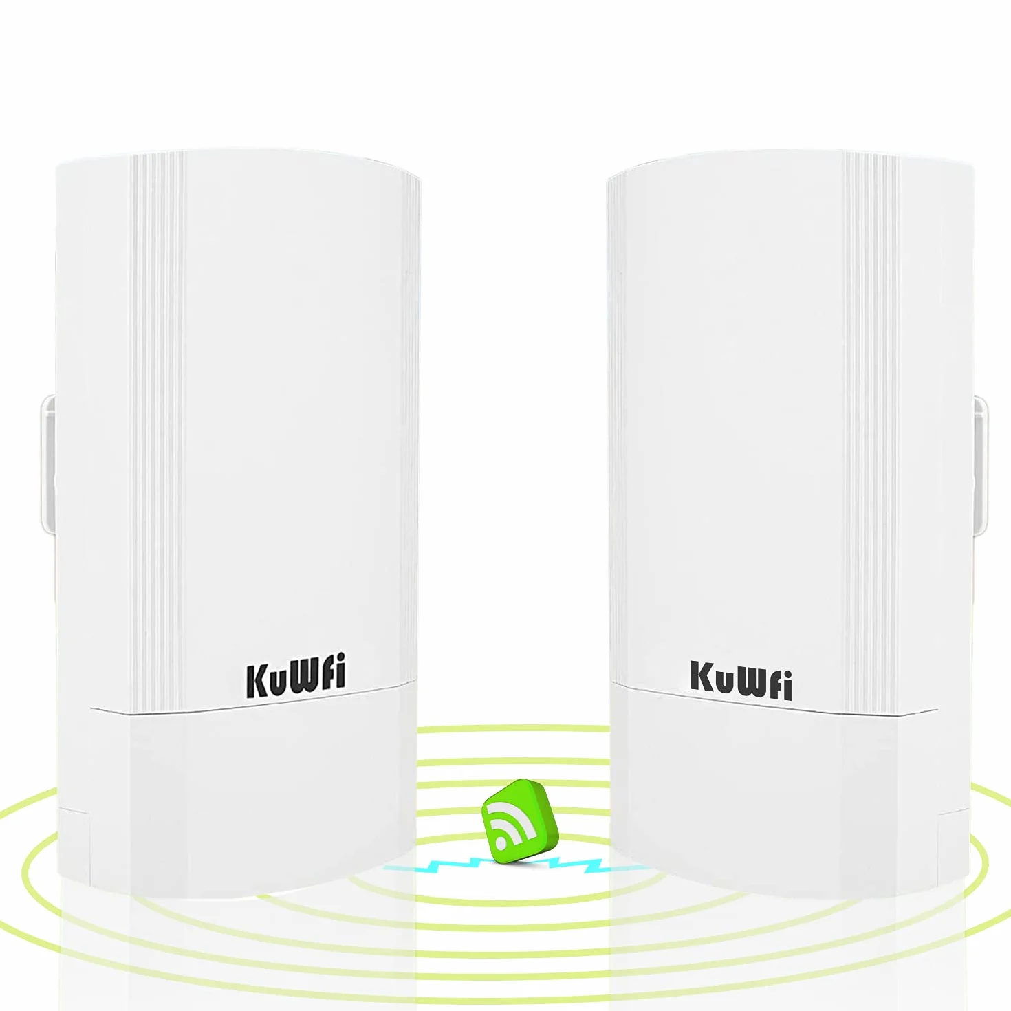 KuWFi 900Mbps Point d'Accès Extérieur, Repeteur Wifi Pont / CPE sans fil Point à Point intérieur et Extérieur, prend en charge une Solution de Distance de Transmission de 1km pour PTP, PTMP