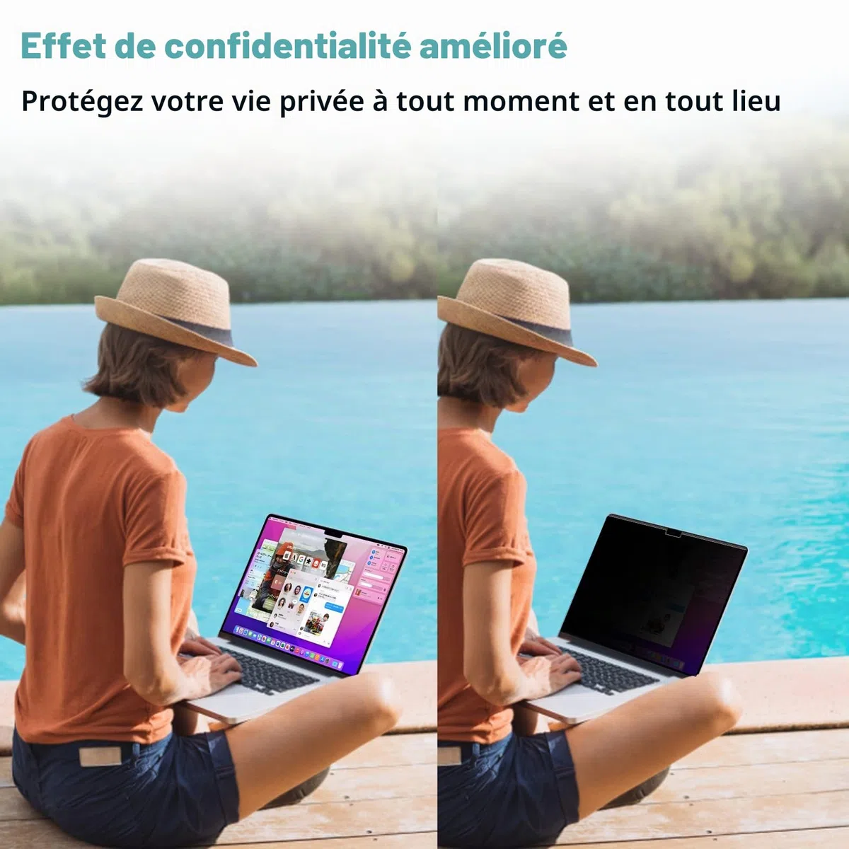 IPROKKO Filtre de Confidentialité Magnétique pour MacBook Pro 14 2026-2021 (M5/M4/M3/M2/M1), Filtres d'écran pour Ordinateur Portable Amovible, Anti-Lumière Bleu Ecran Confidentialité